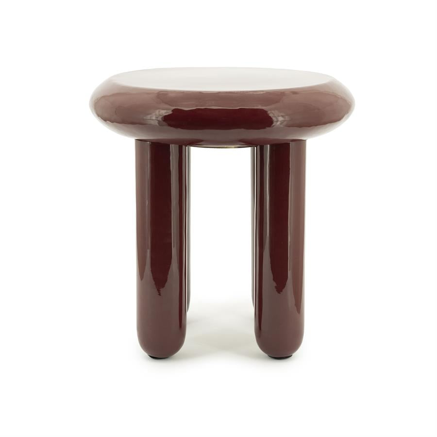 BALLOON burgundy side table