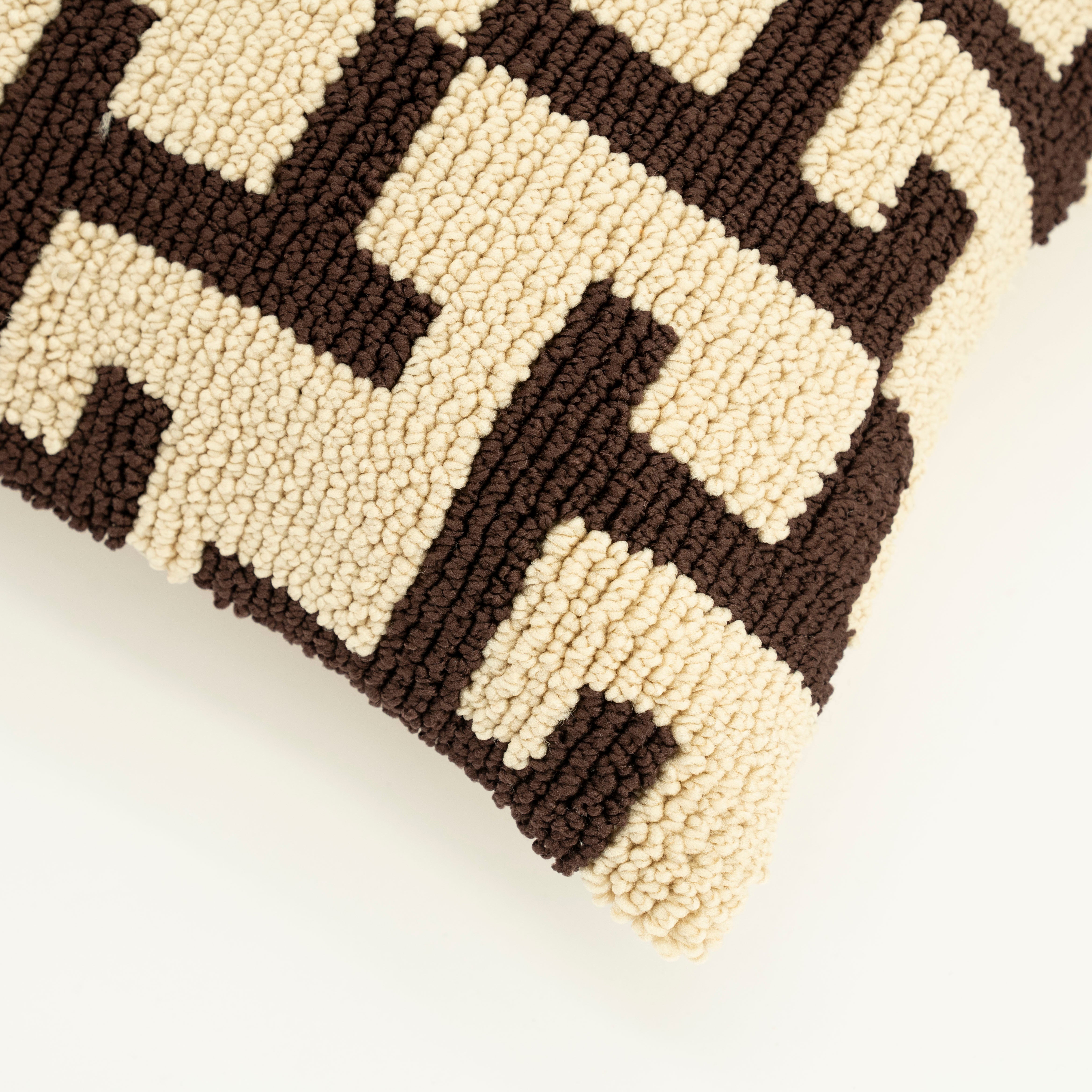 ZIGGY Pillow brown with beige