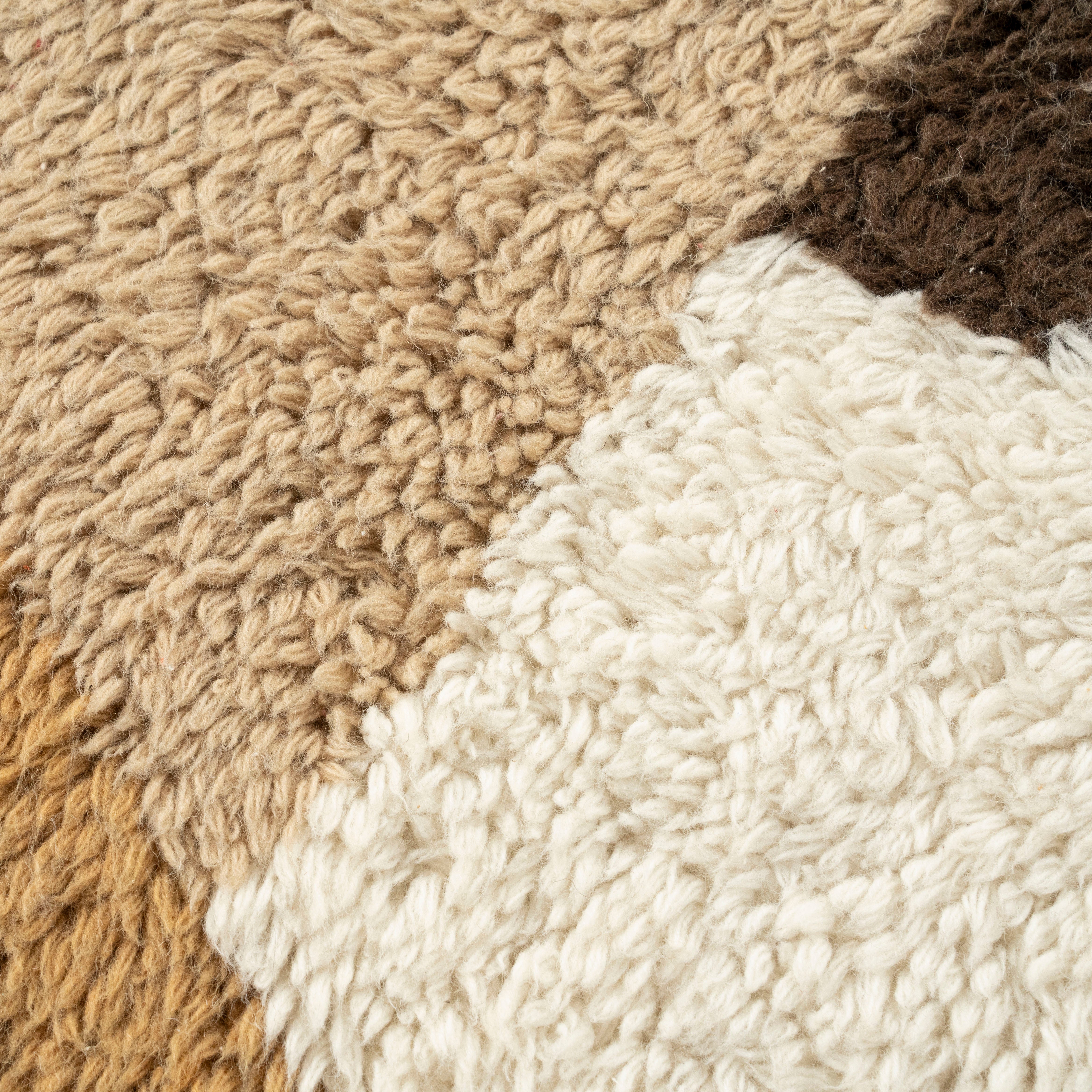 NAVARO brown-beige rug with long pile