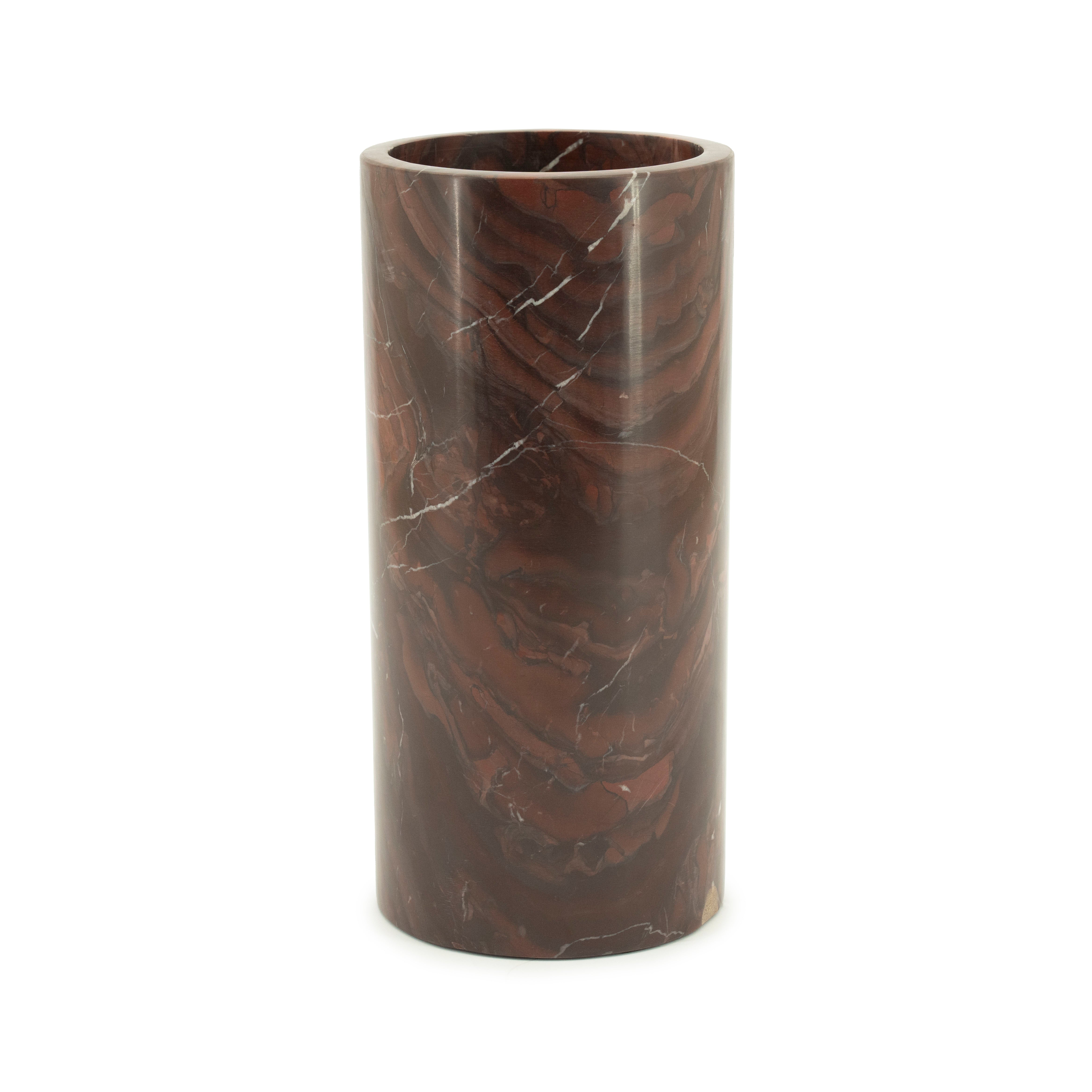 ROSSO vase brown marble