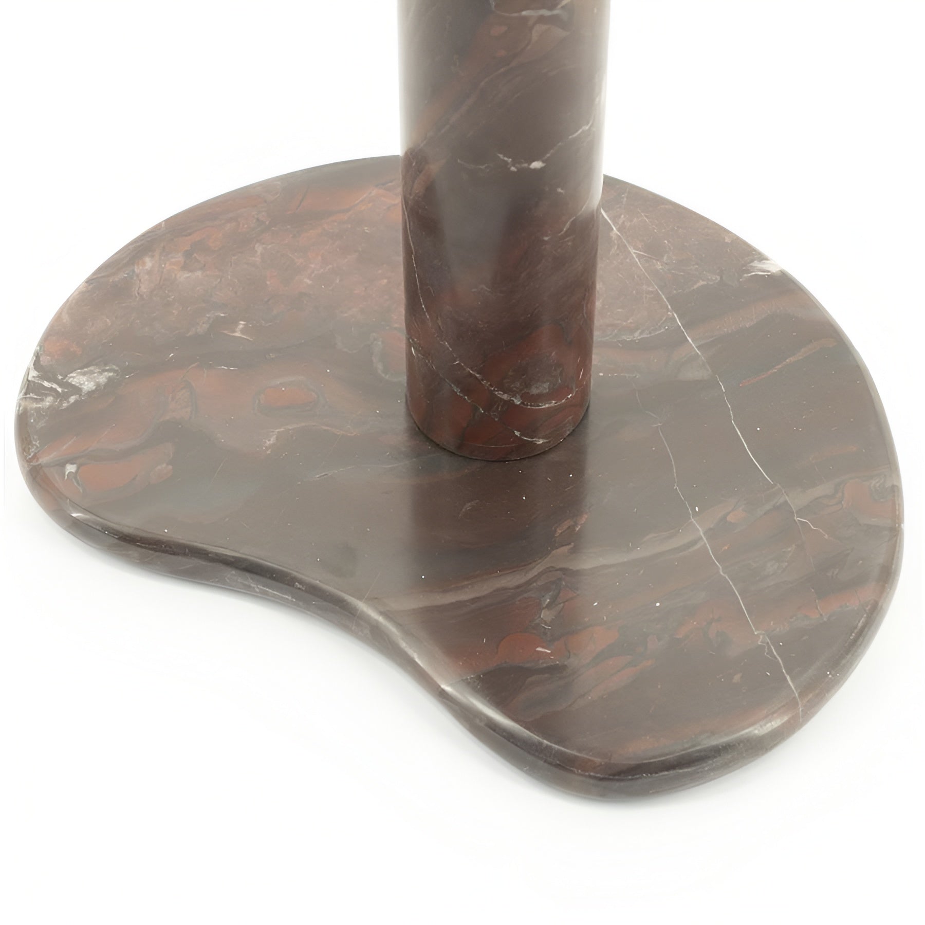 ROSSO side table brown marble