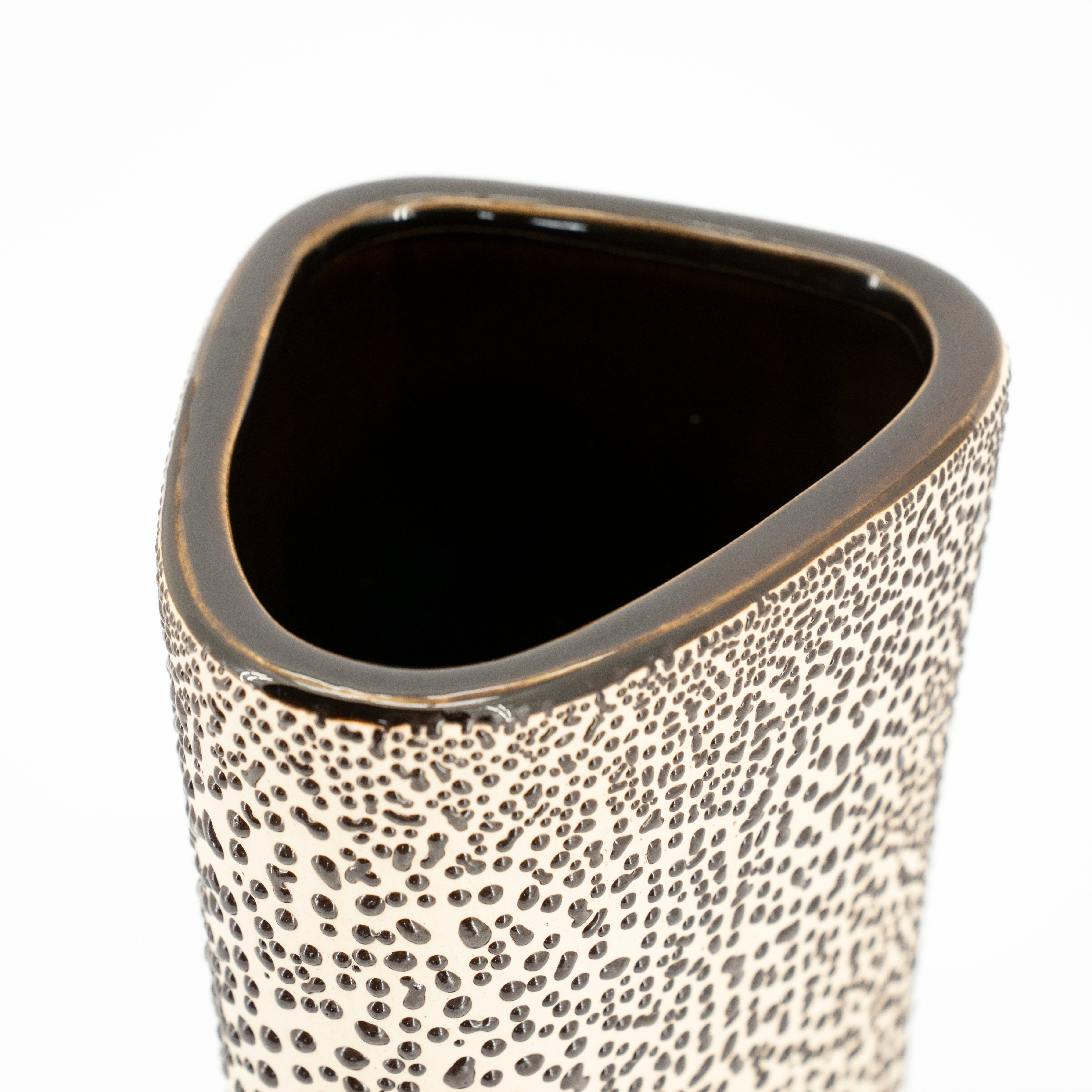 Vase DOTANGLE braune Keramik