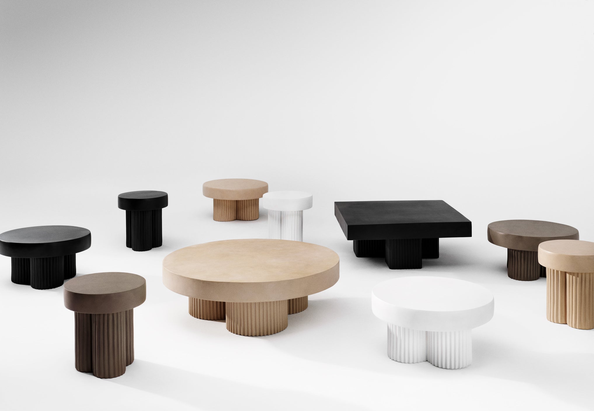 Witte beton GEAR salontafel