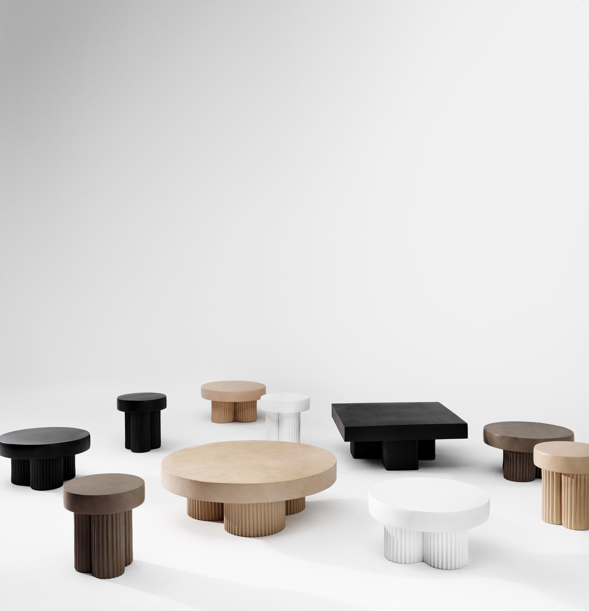 GEAR Beige Concrete Side Table