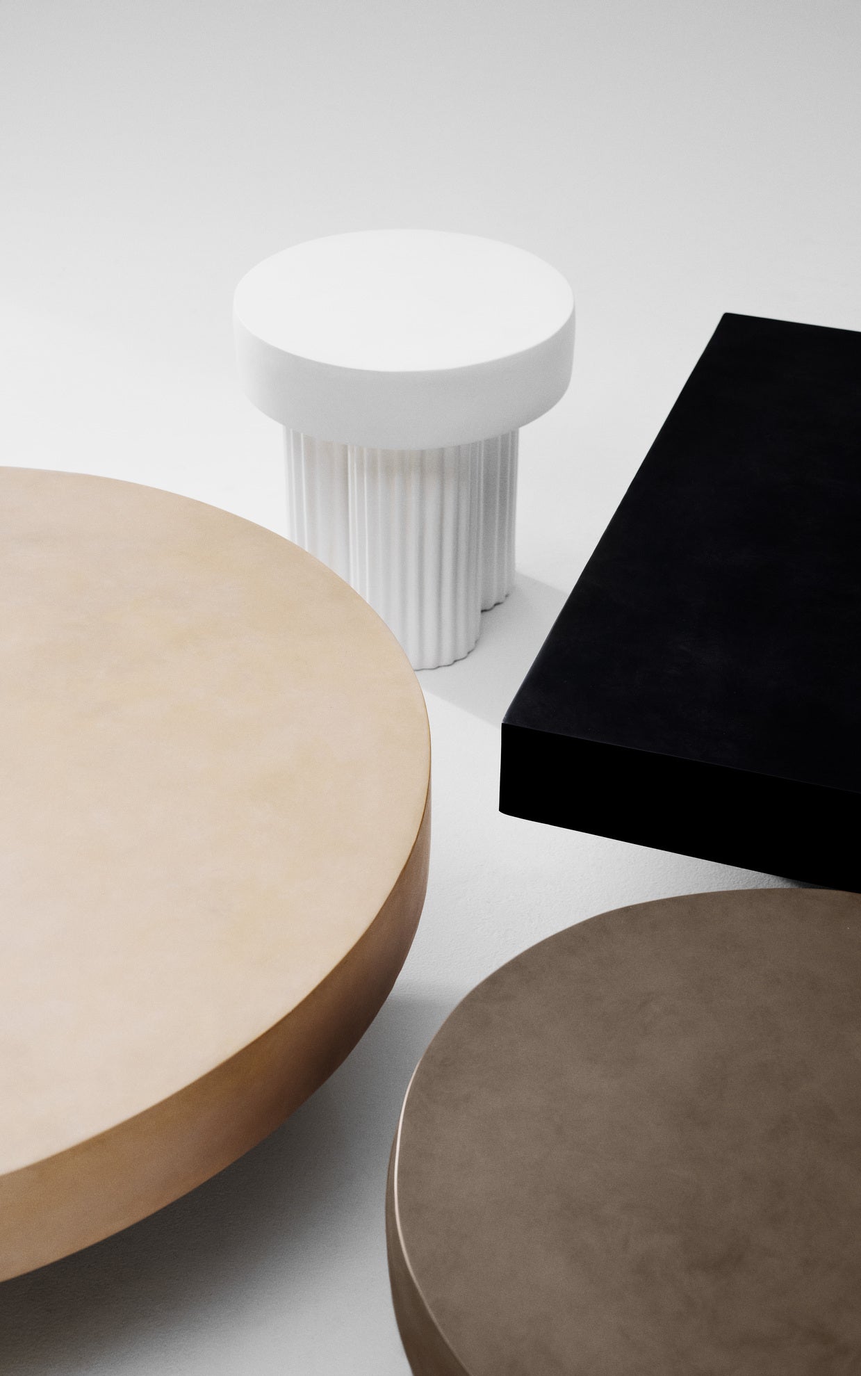 GEAR Beige Concrete Side Table