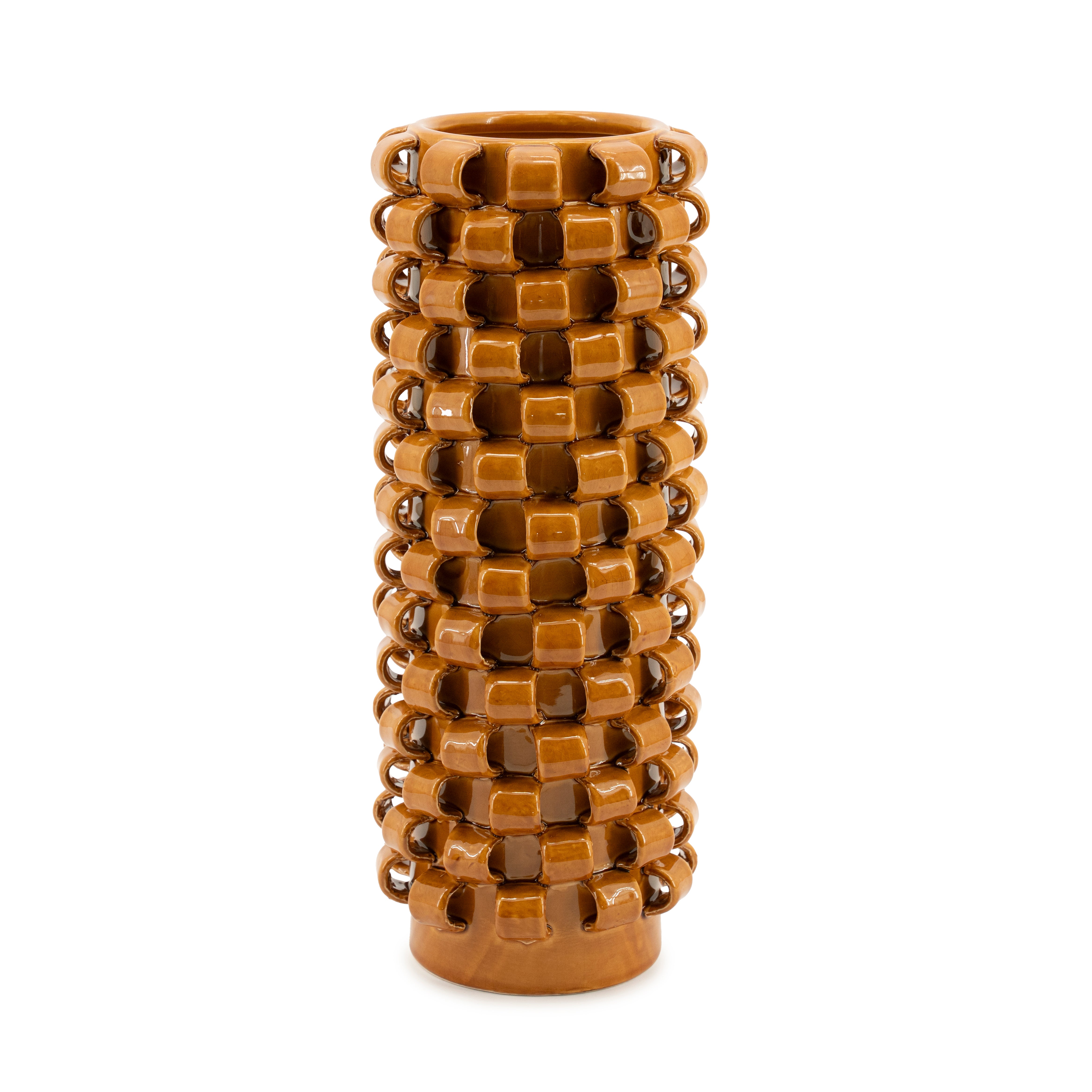 Vase LOOPA senfgelb Keramik