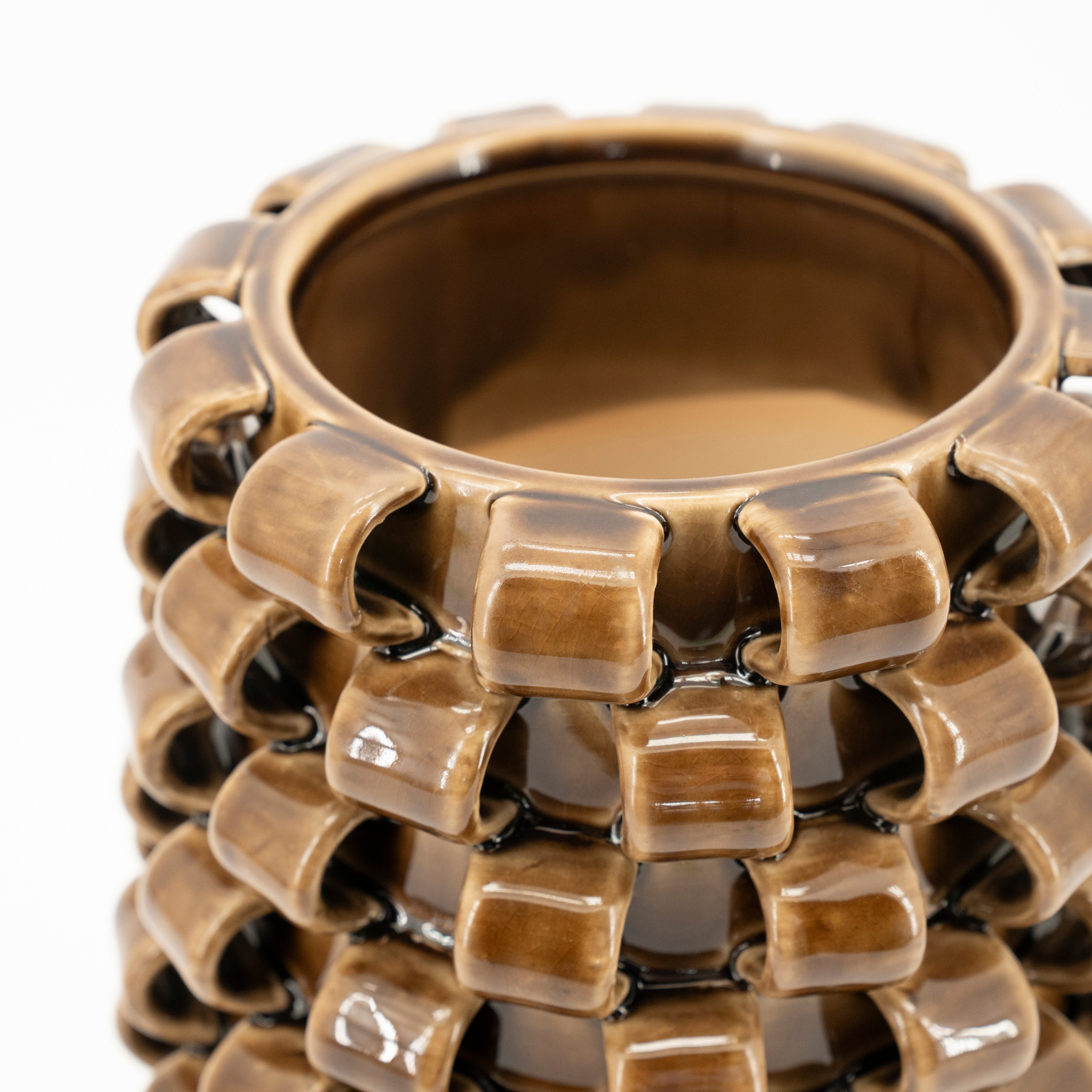 LOOPA vase brown ceramic