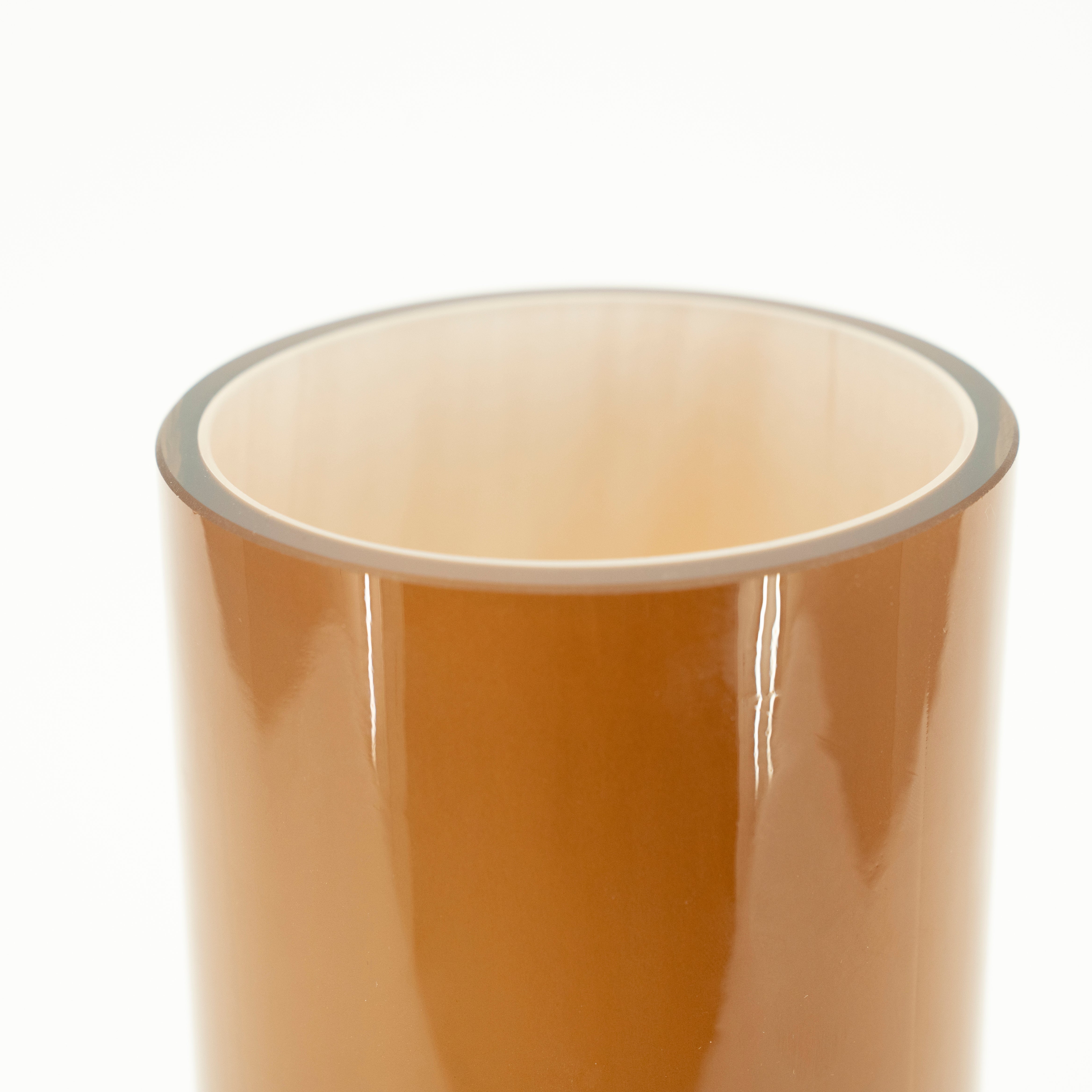 CURBLE orange glass vase