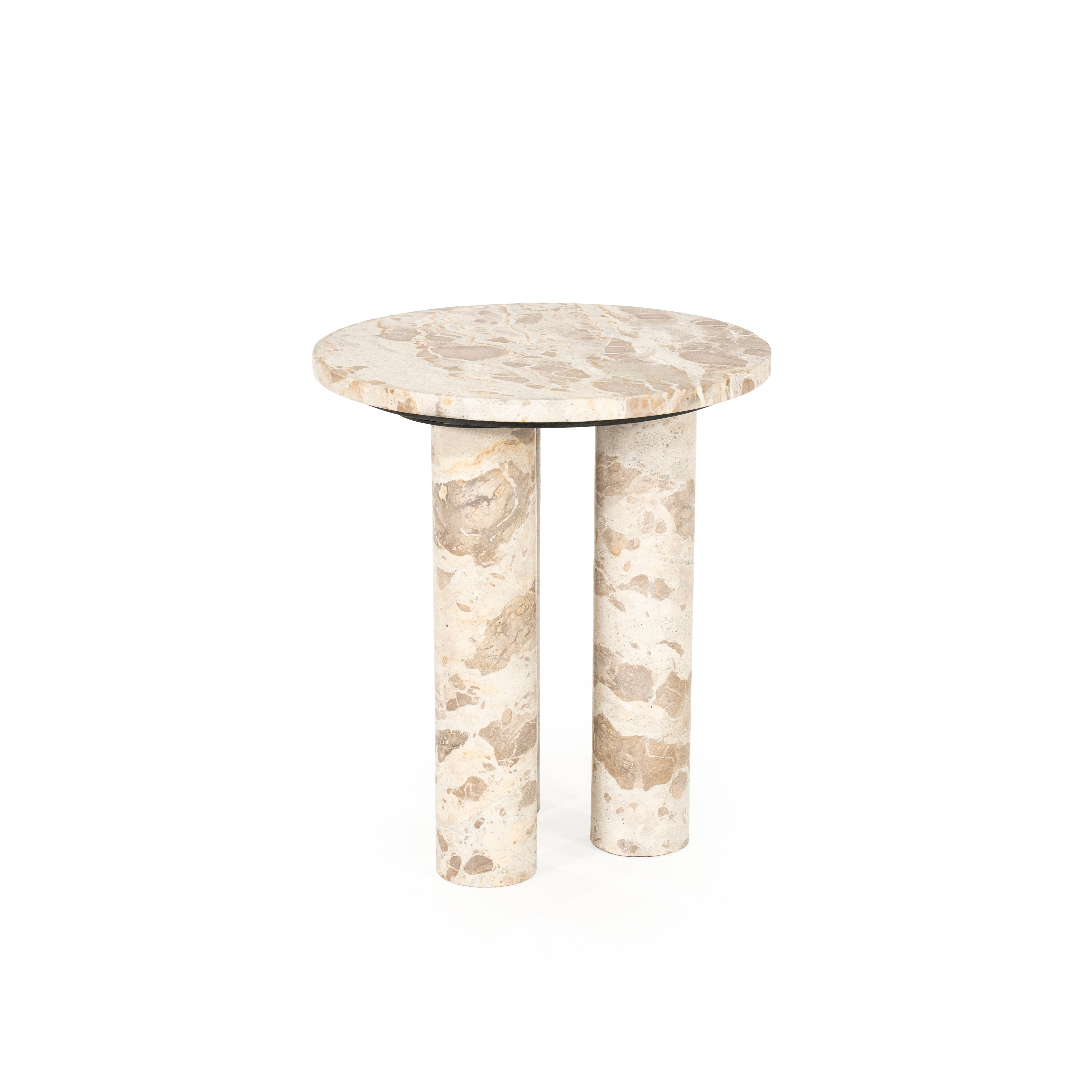 Zijtafel MARMO beige marmer