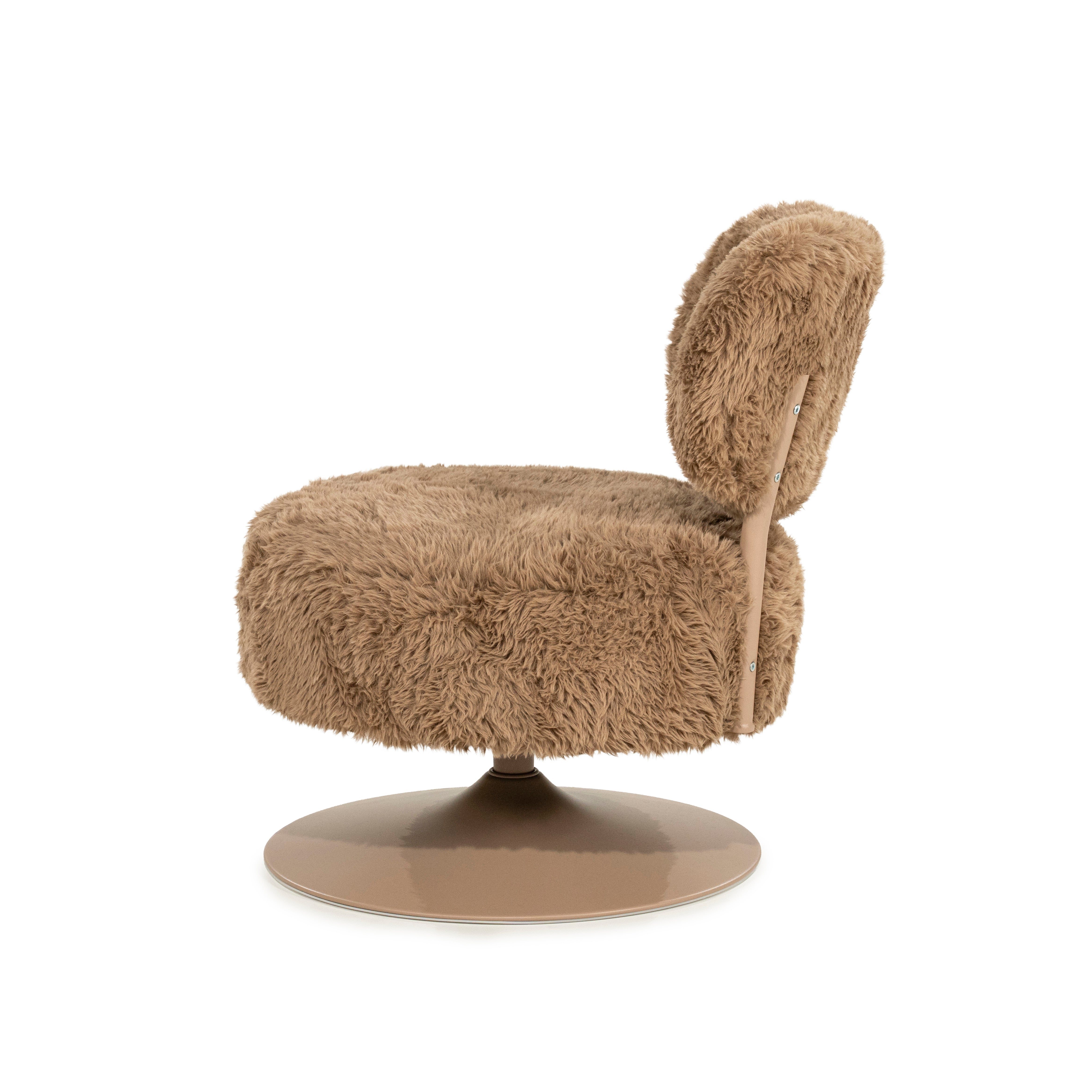 FURLO Brown Swivel Armchair