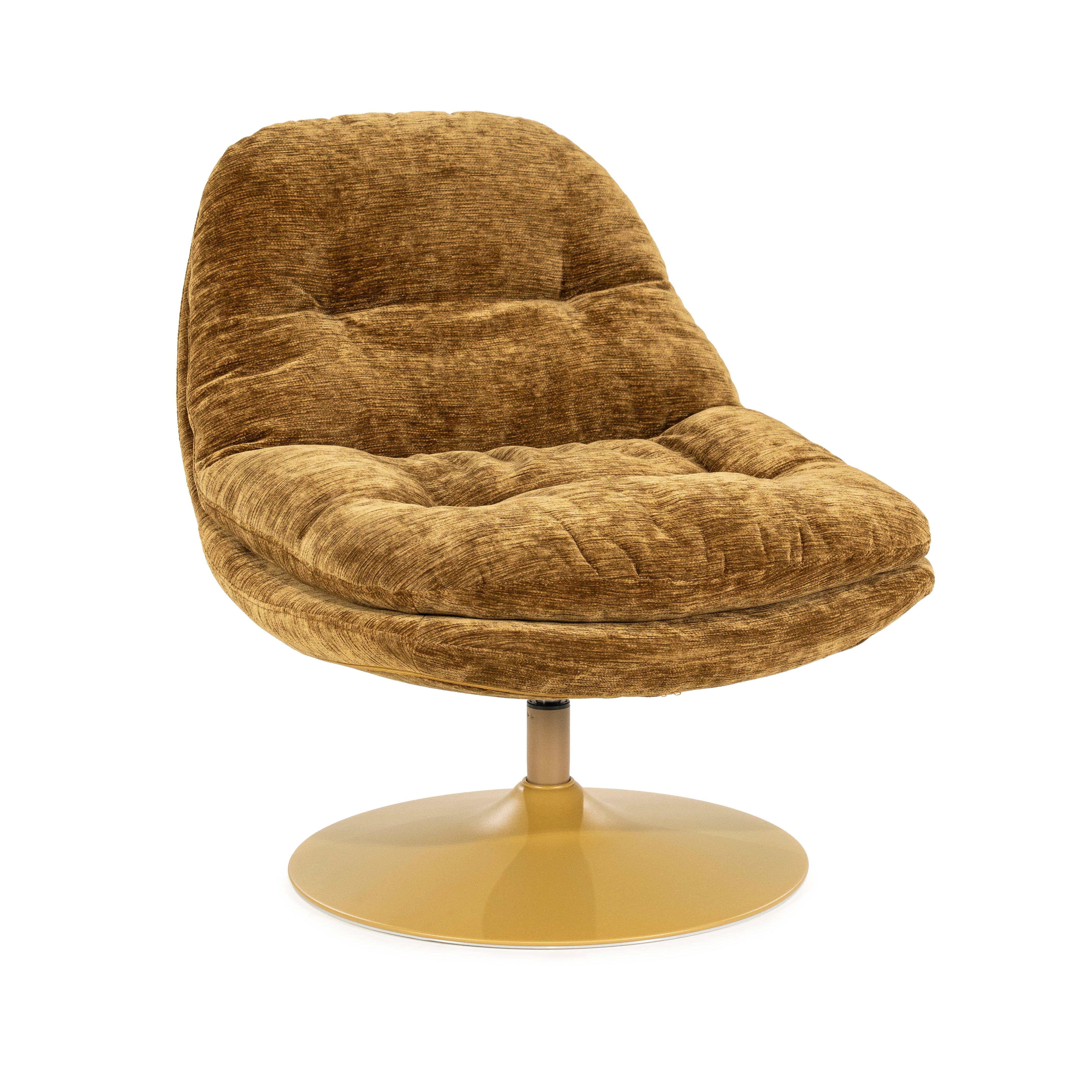 Draaistoel TROMBA mosterdkleurig