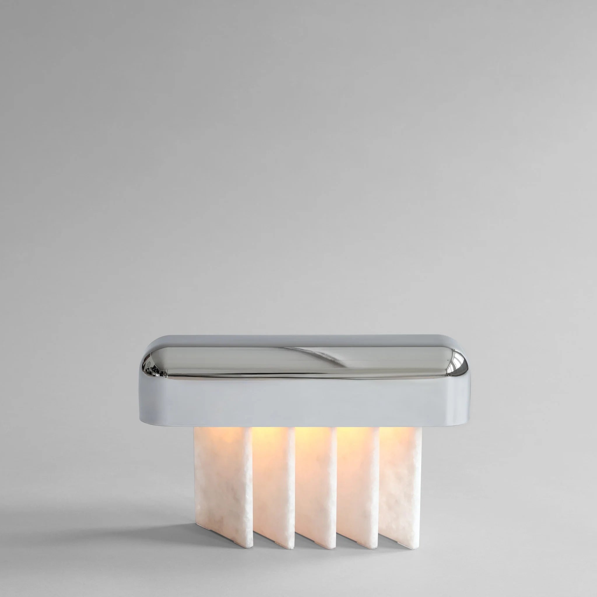 Portable lamp BEETLE white marble