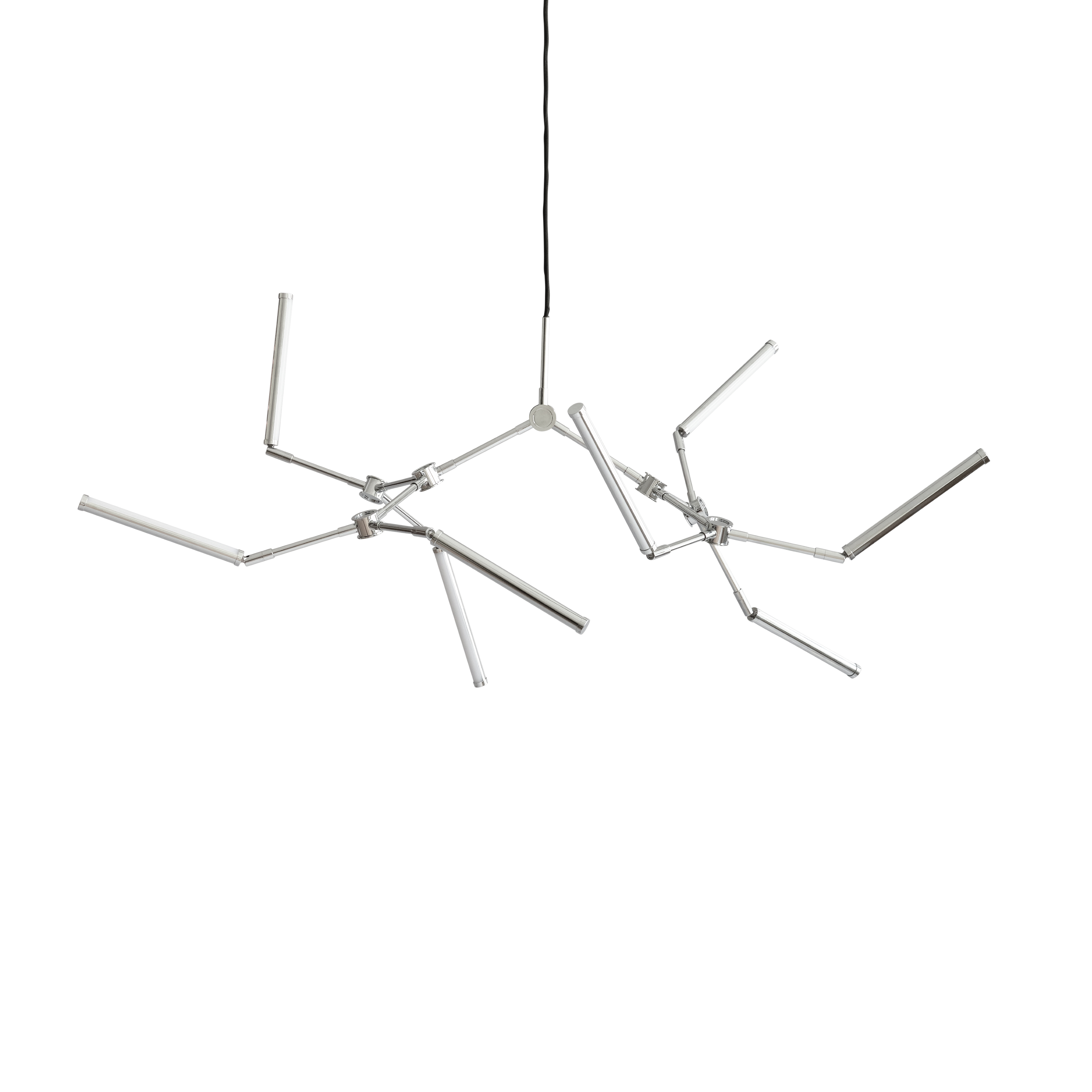 STICK chrome chandelier