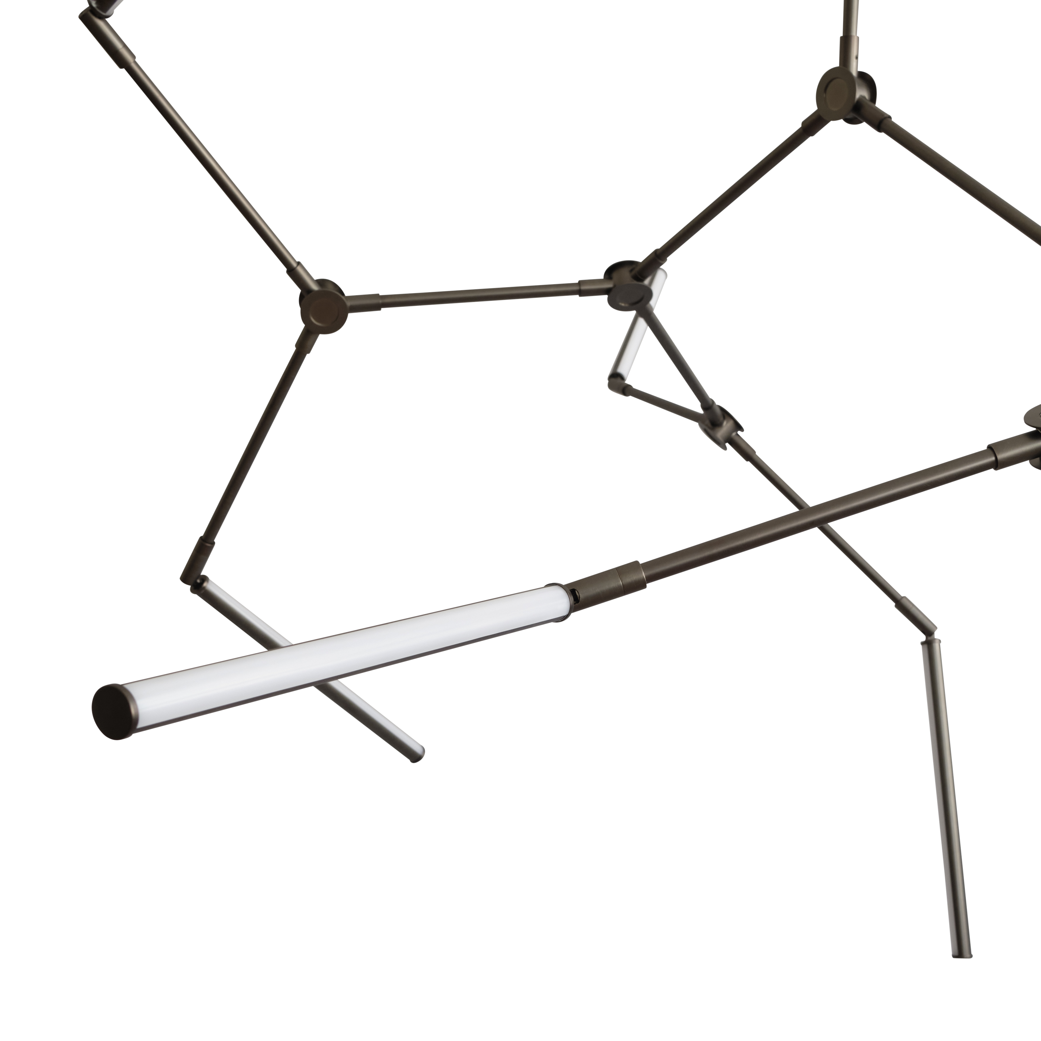 STICK chandelier brown