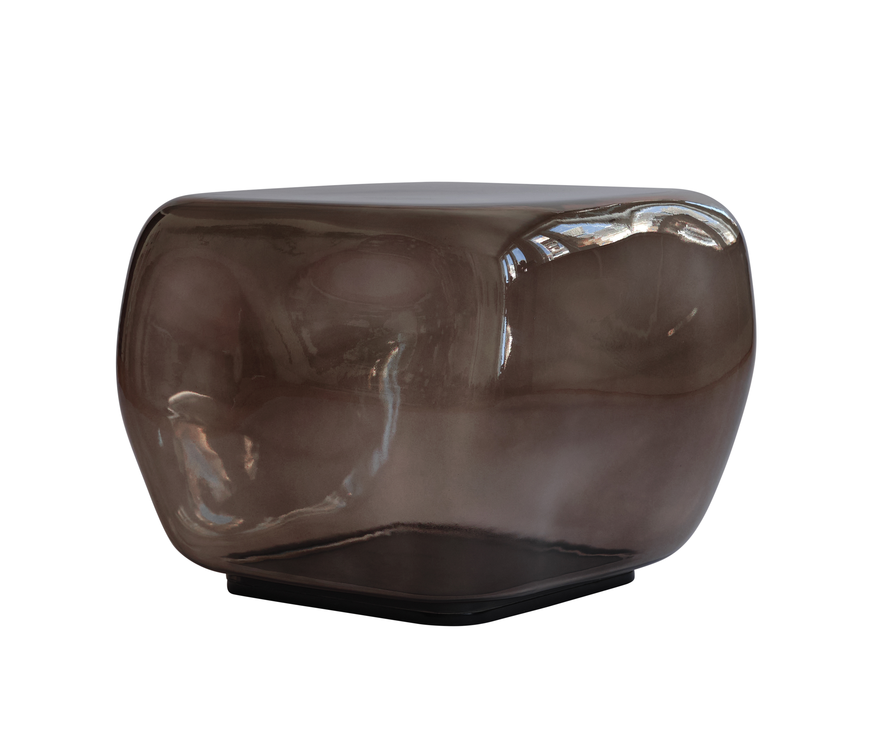 Couchtisch ISHI braunes Glas