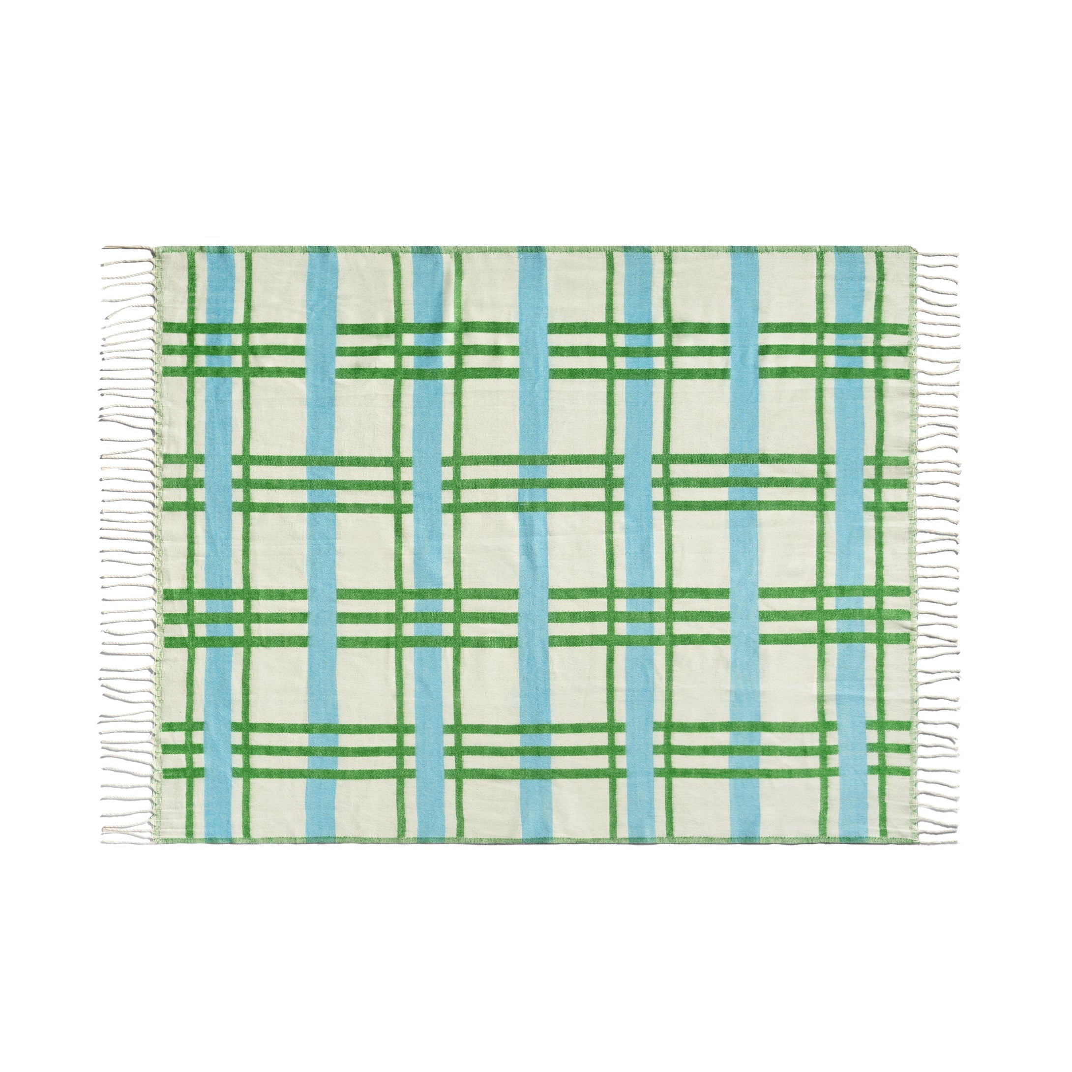 Pled PLANO beige with green and blue