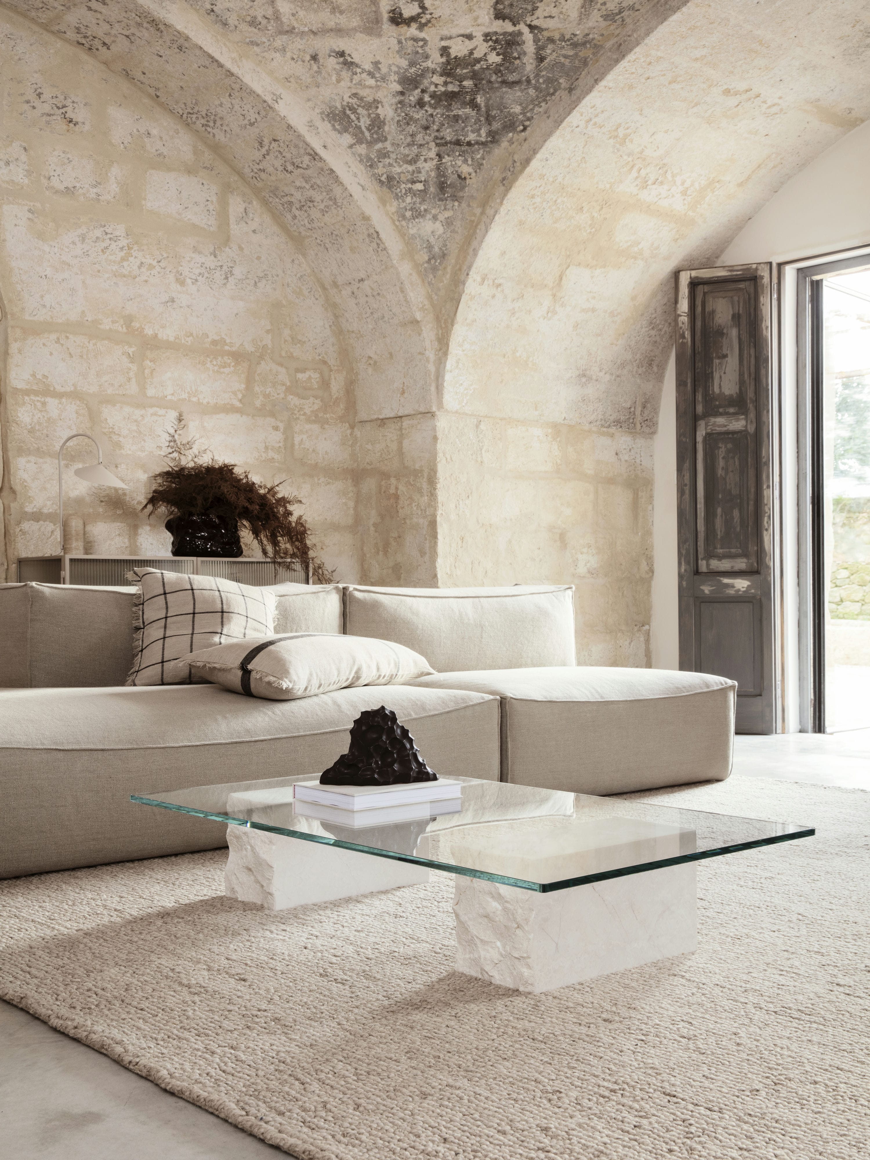 Witte marmeren MINERAL salontafel