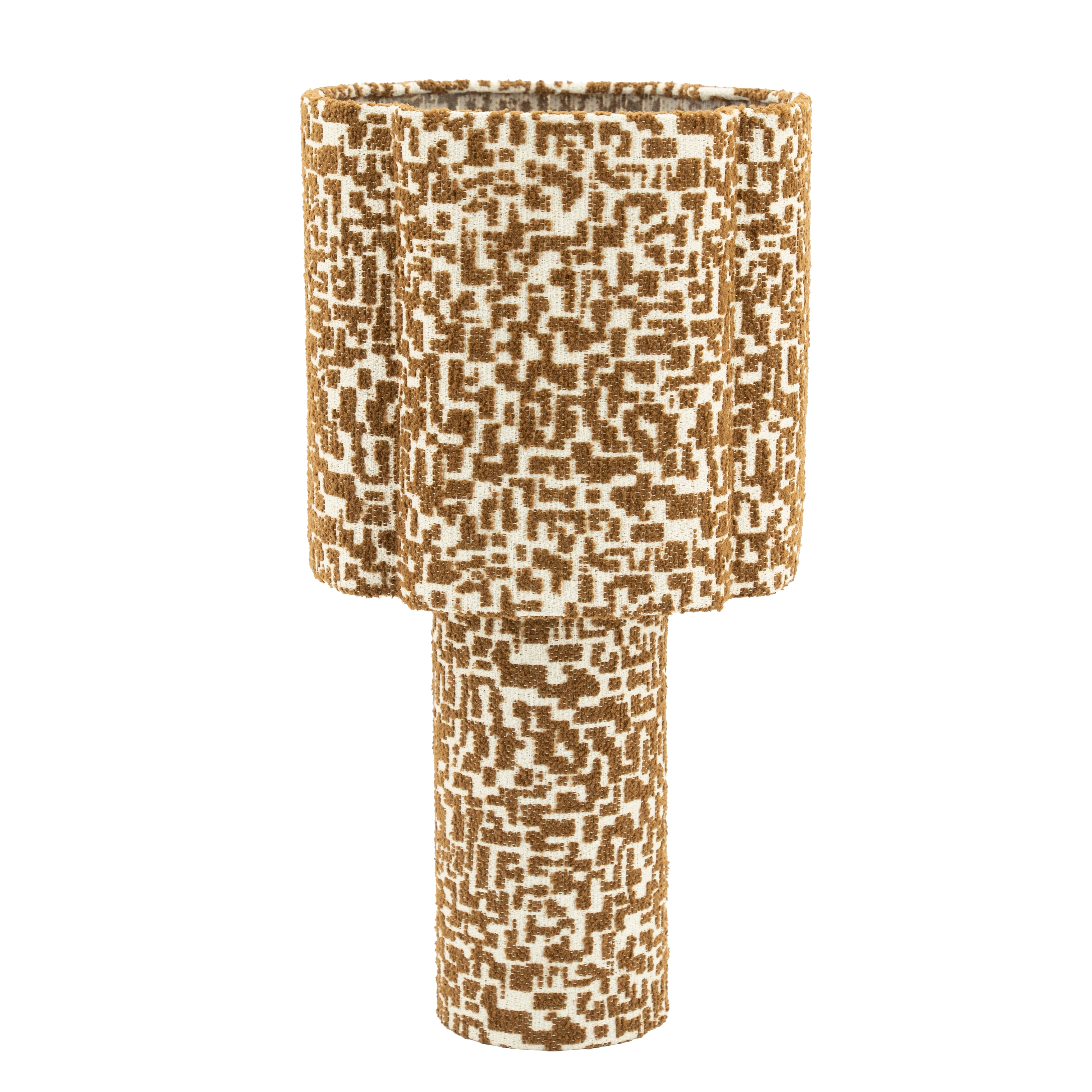 Lampa stołowa LAMPI brązowy wzór