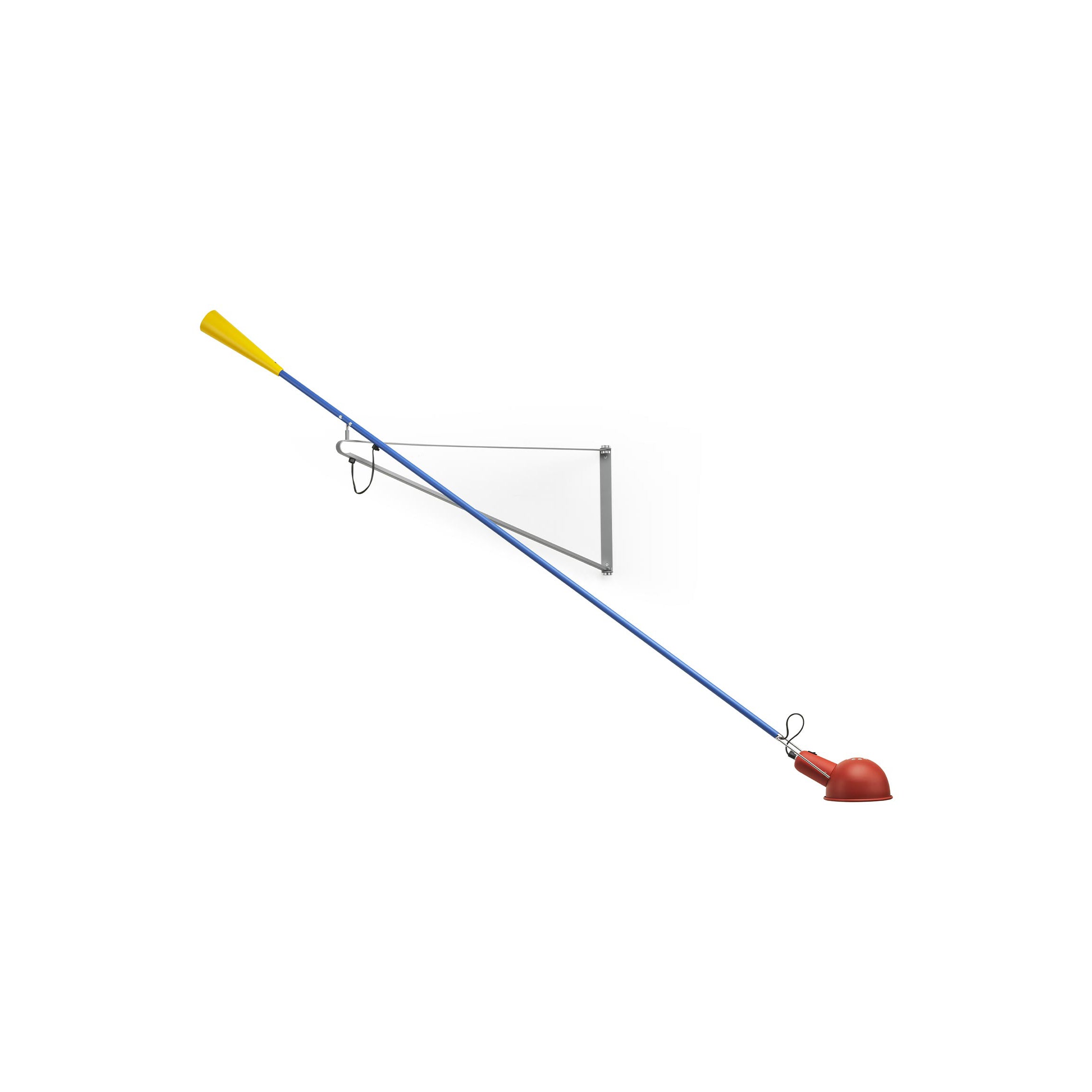 Wandlamp met arm 265 CHROMATICA rood met blauw en geel