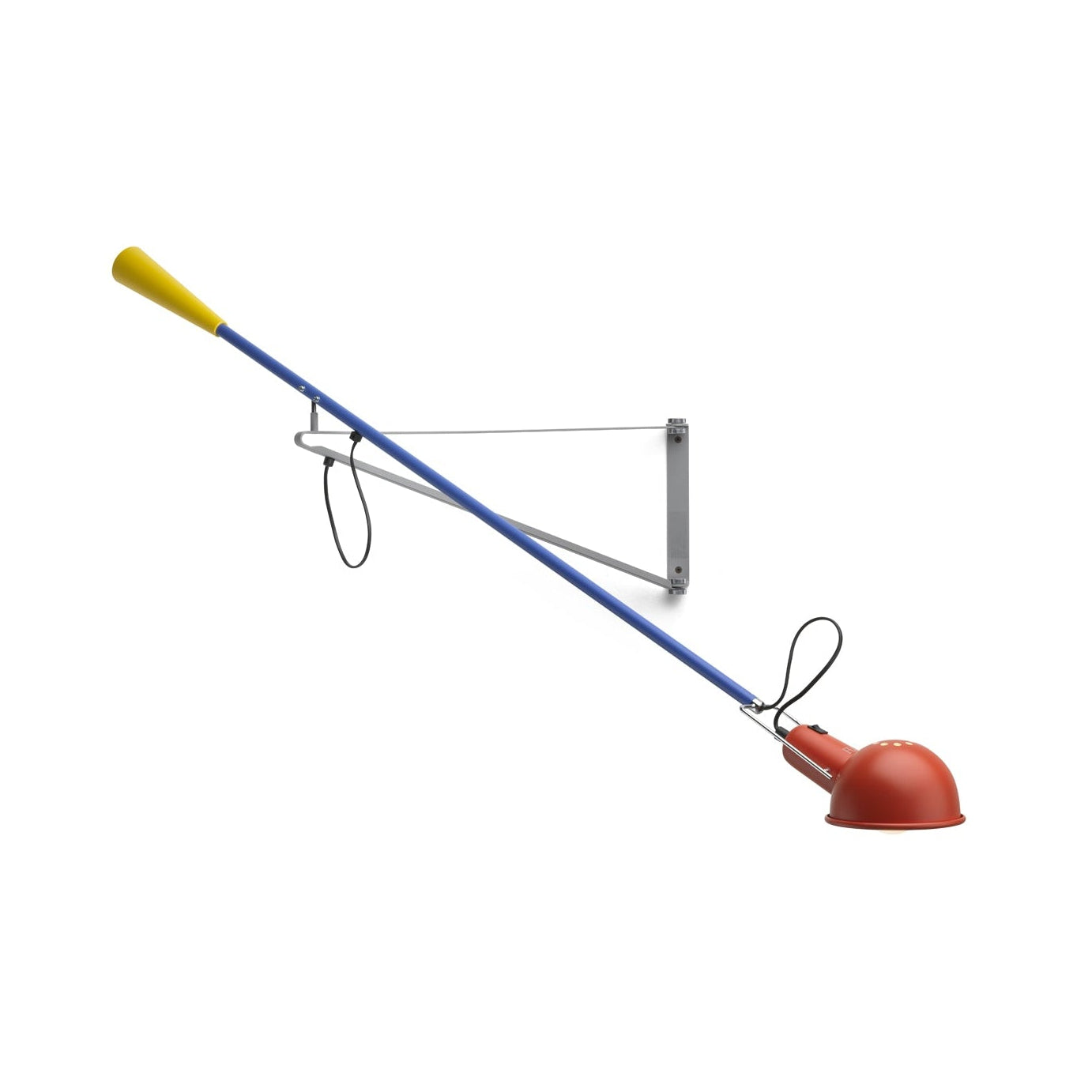 Wandlamp met arm 265 CHROMATICA rood met blauw en geel
