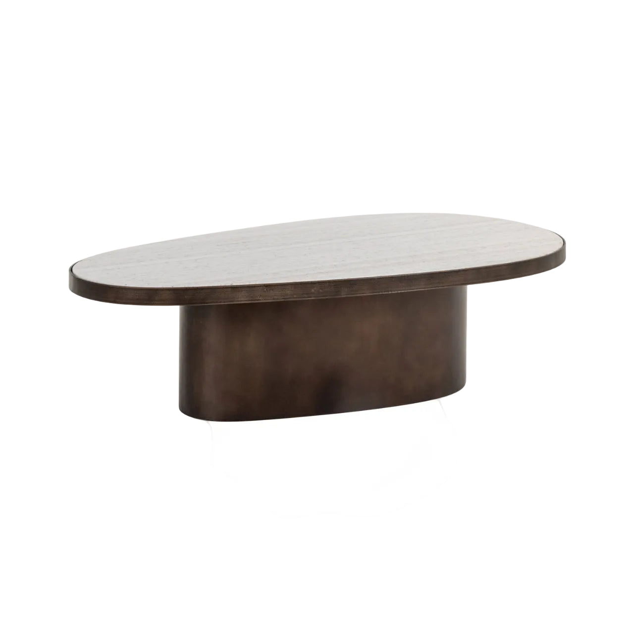 BILOXI bruine salontafel met marmeren blad