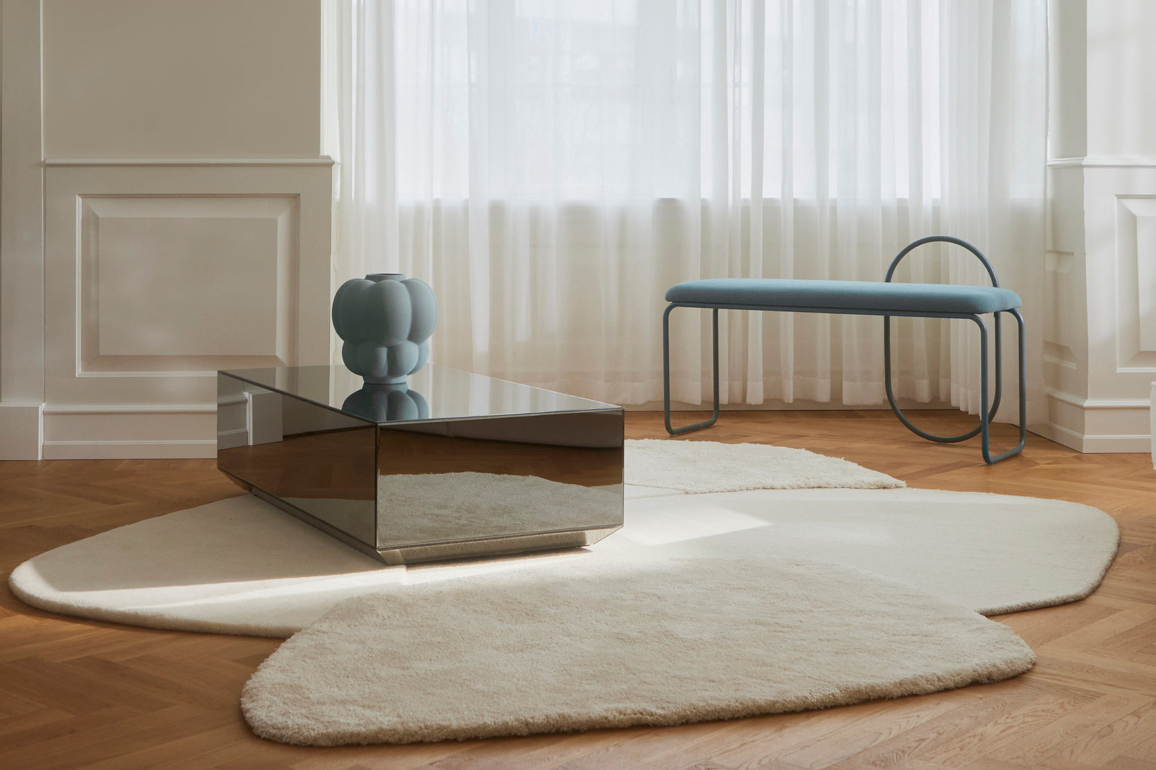 Vloerkleed MOLA crème