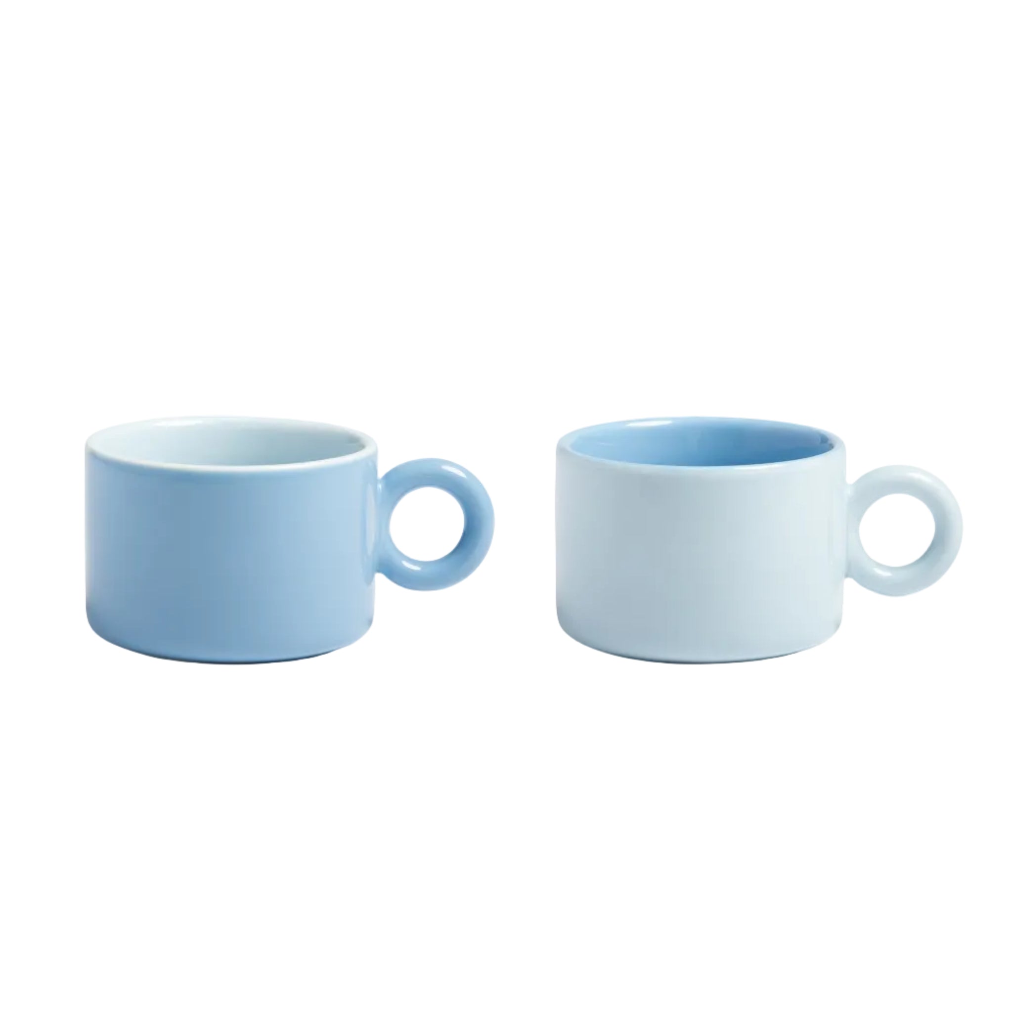 Set van CHIQUITO kopjes blauwe porselein