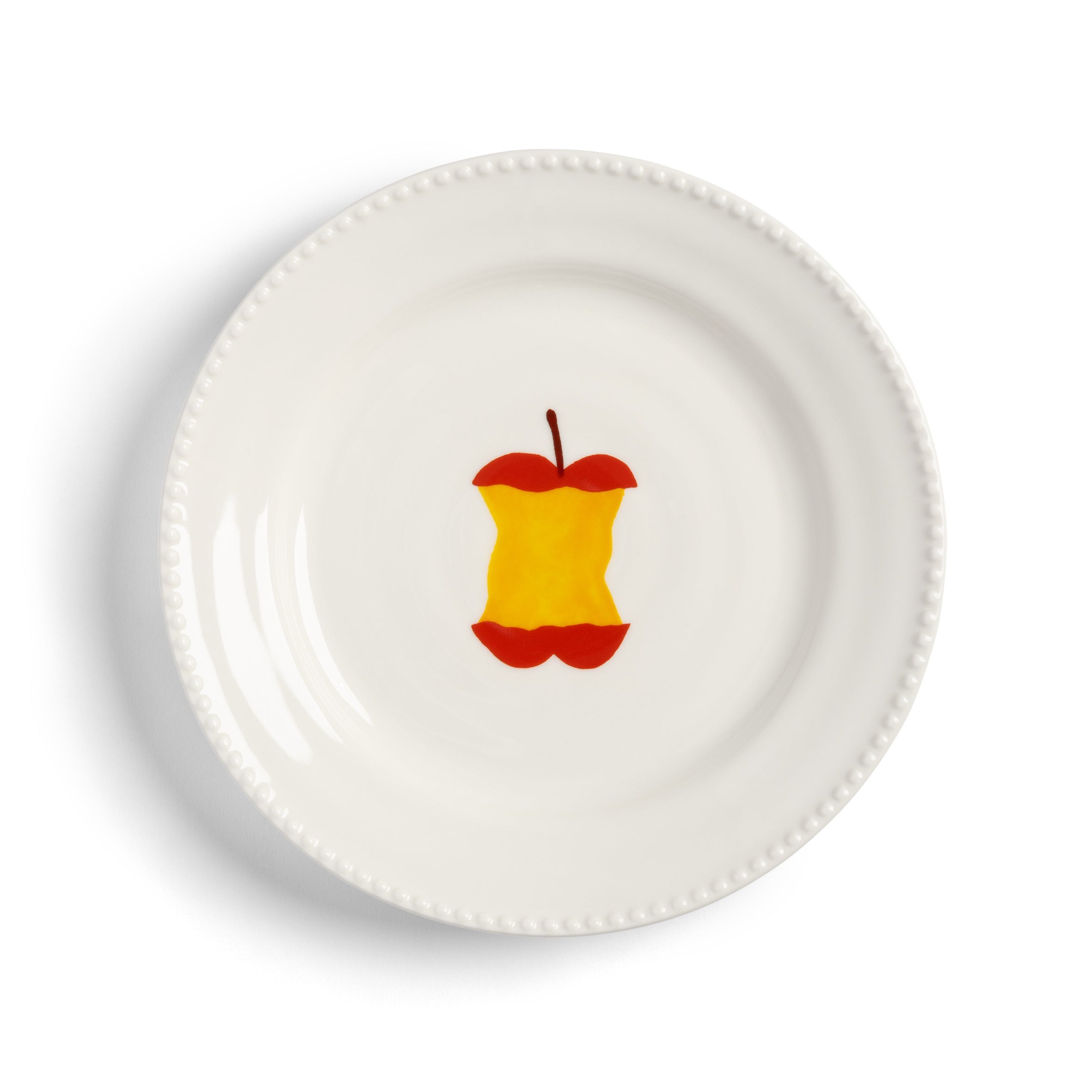 Dessertteller-Set HAINES weiß mit rot und orange