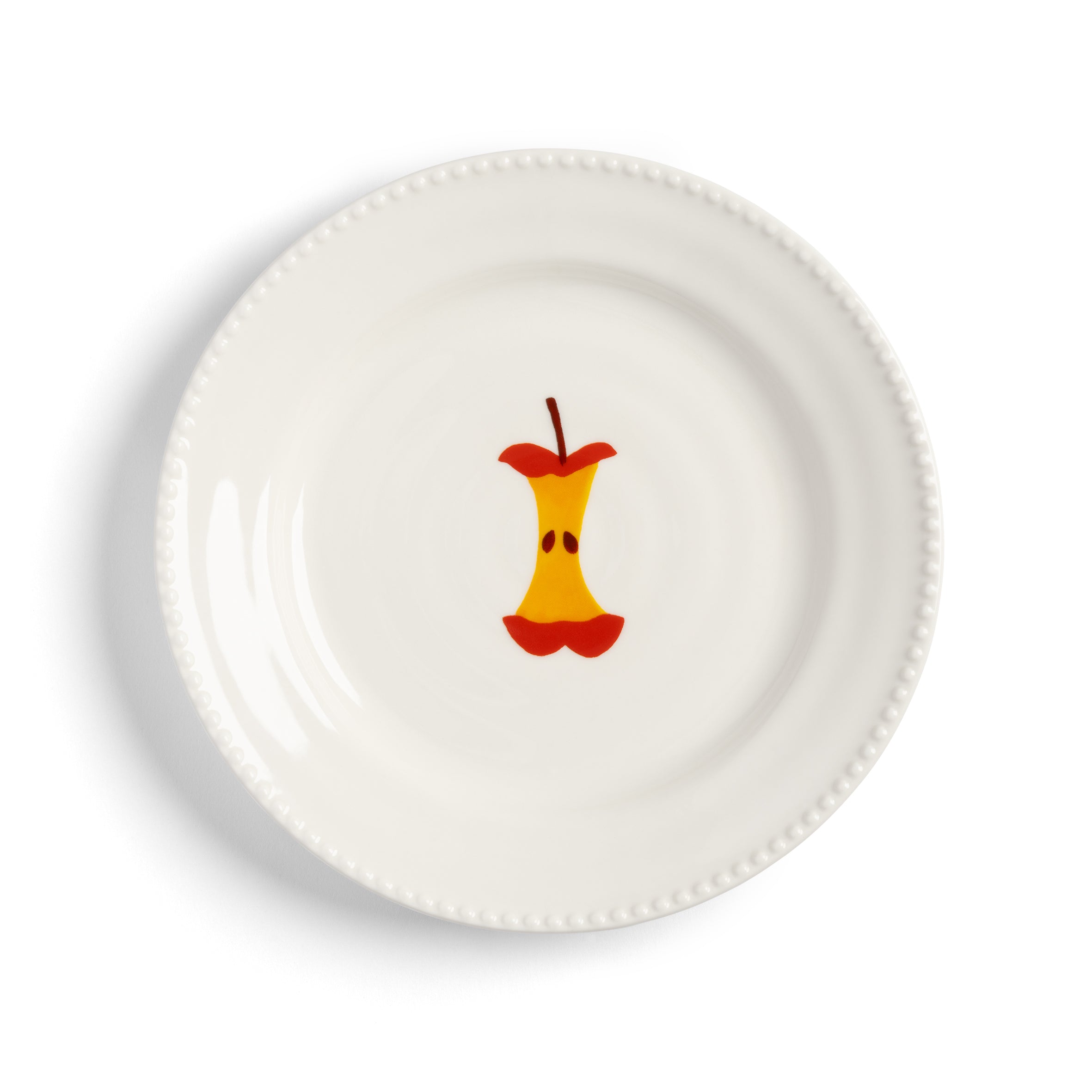 Dessertteller-Set HAINES weiß mit rot und orange