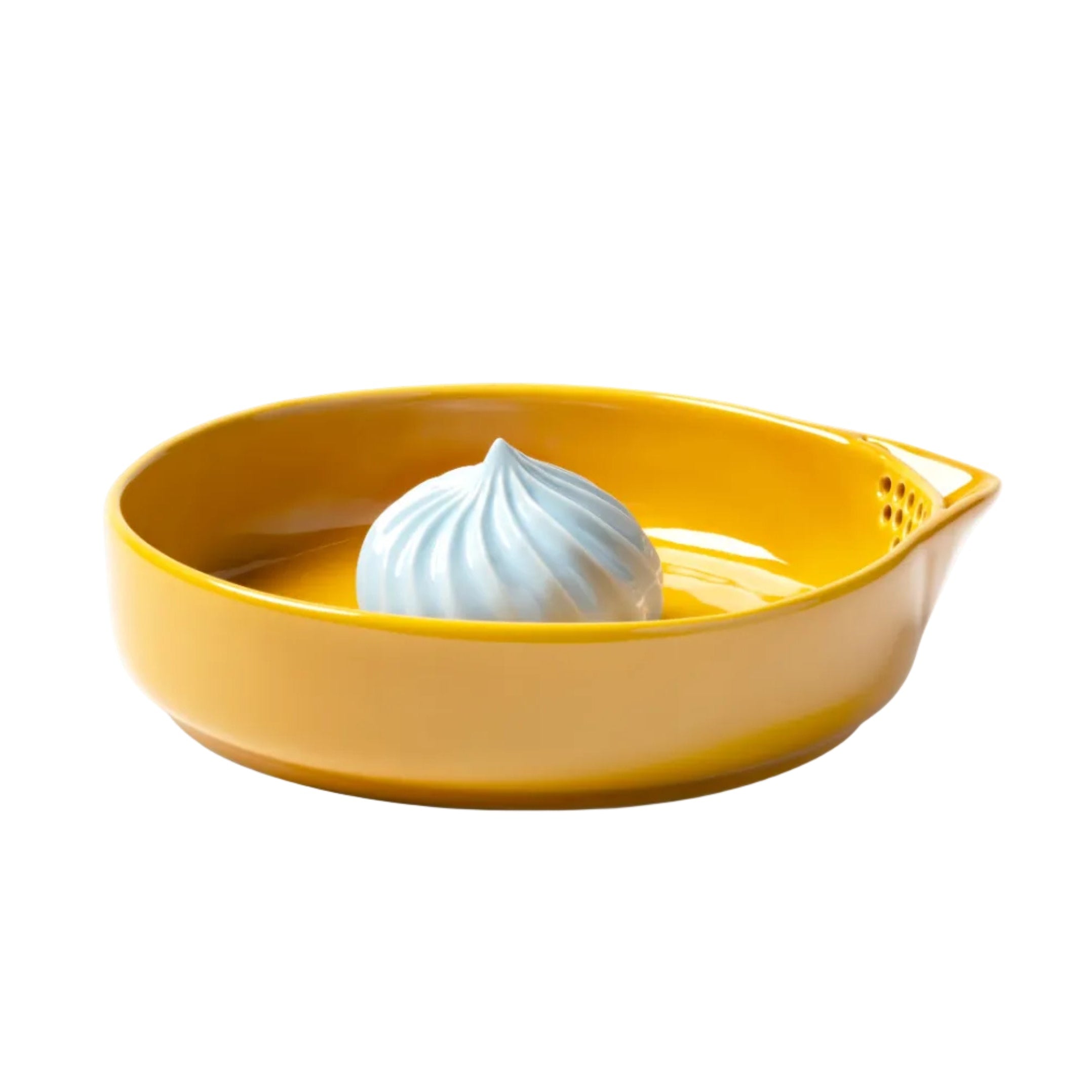 Wyciskarka do cytrusów PUDDING pomarańczowy z błękitnym – &k Amsterdam