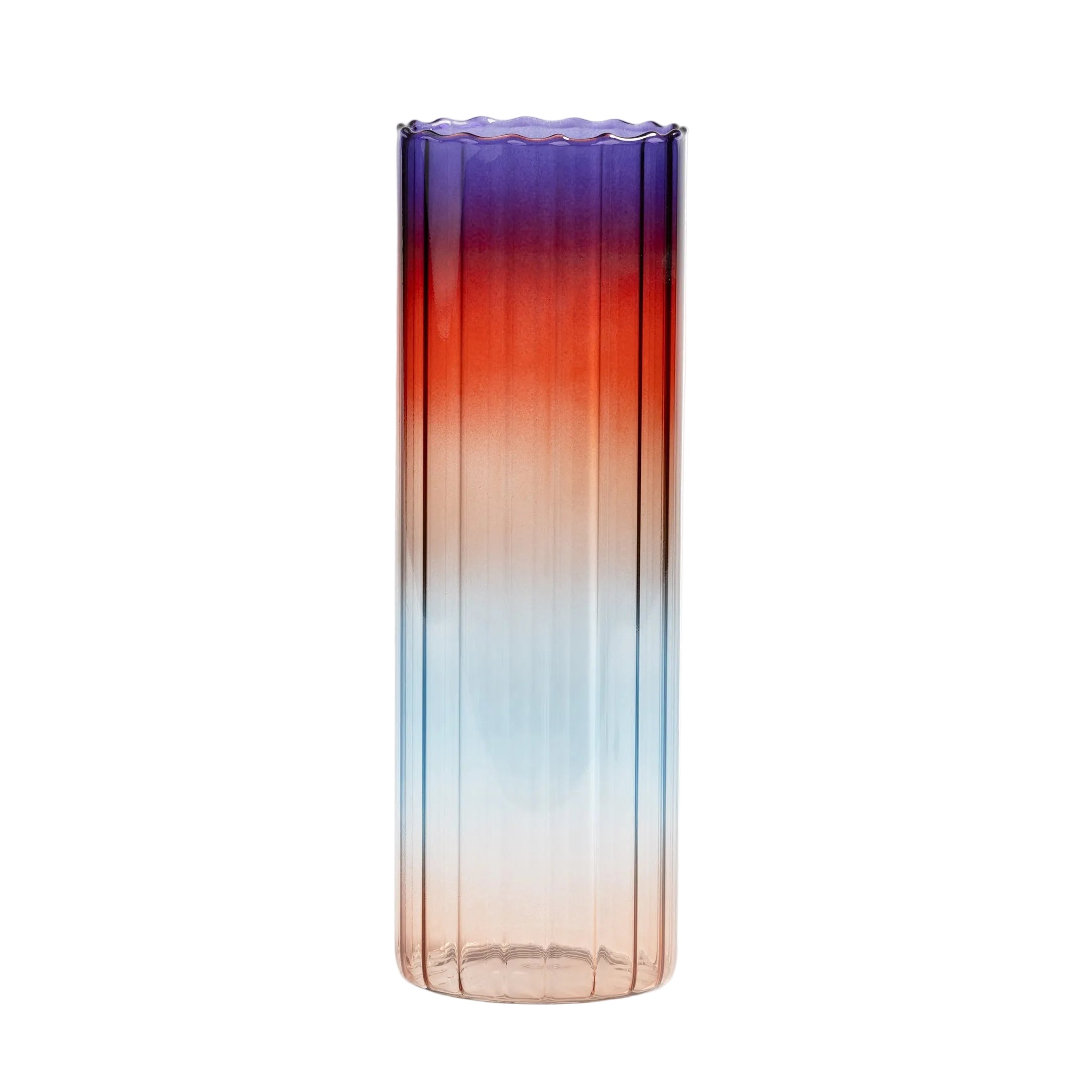 GRADIENT EVENING vase blue with red