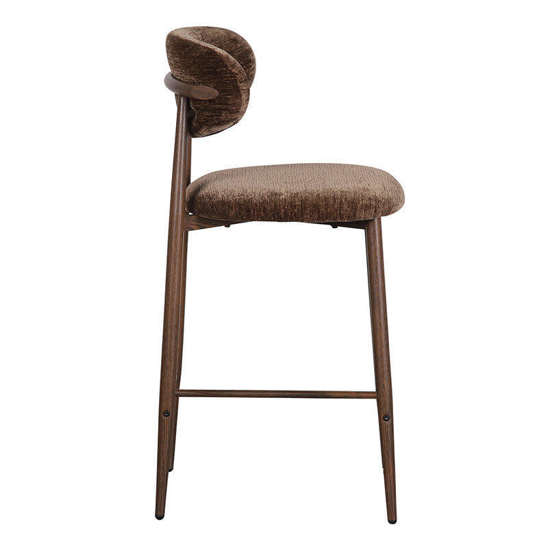 Hocker JAPANDI bruin met een donkere houten basis