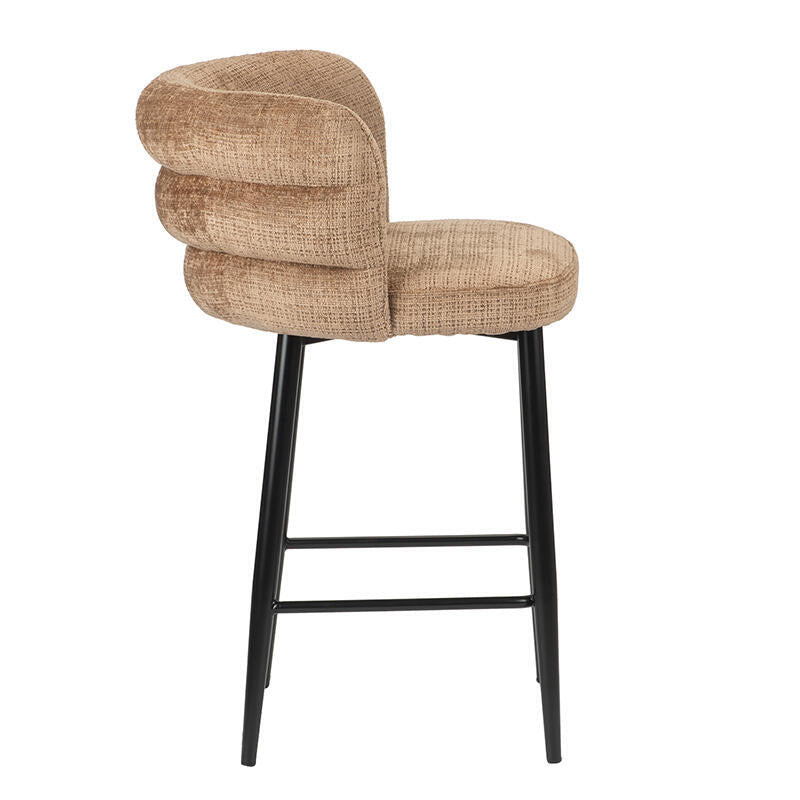 Hocker CLOUD karamel met zwarte basis