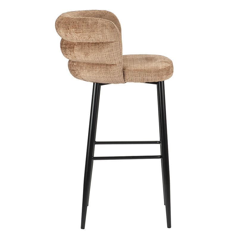 Hocker CLOUD karamel met zwarte basis