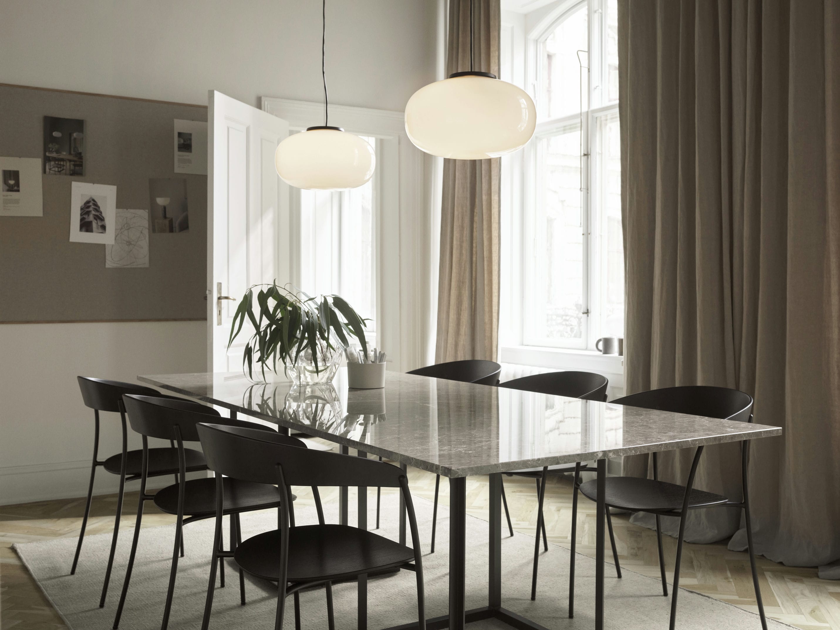 Hanglamp KARL JOHAN opaliserend glas