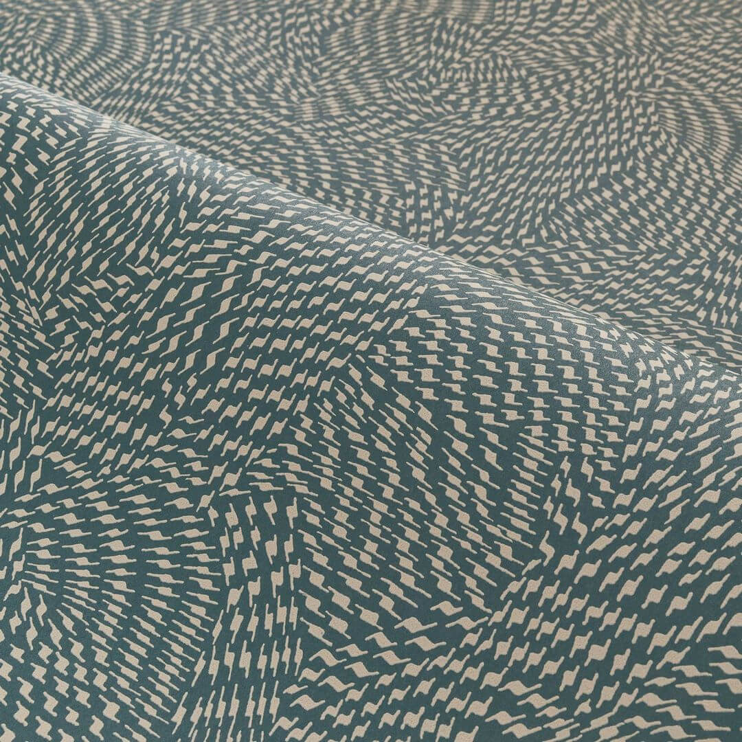 Tapete mit abstraktem Muster PASSY - VERT DE GRIS FONCE/BEIGE grün mit beige