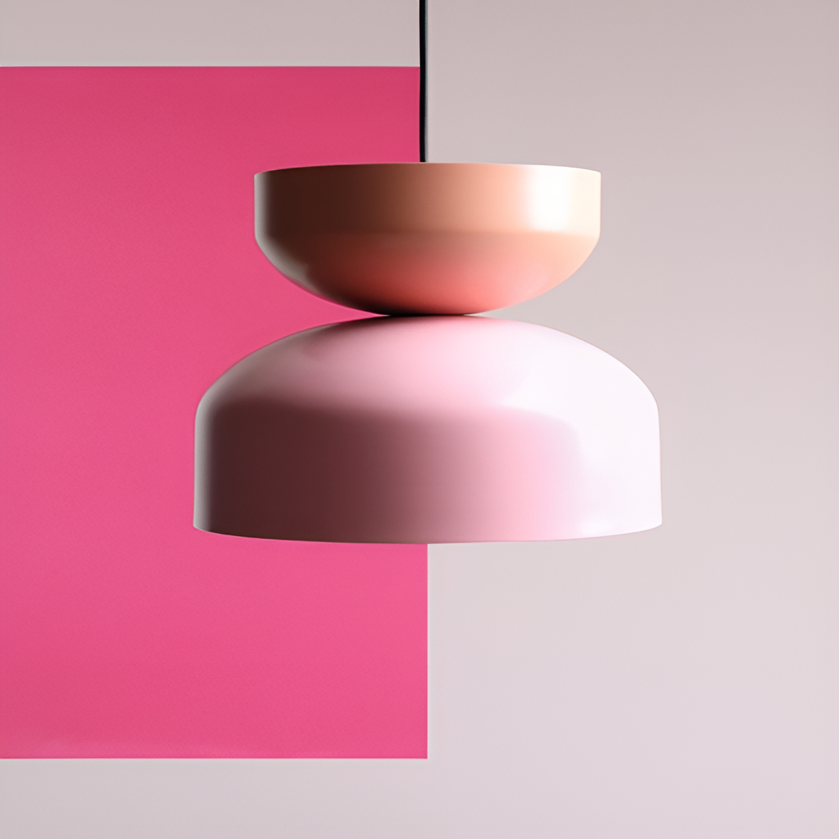 Hanglamp TULA koraalrood met roze
