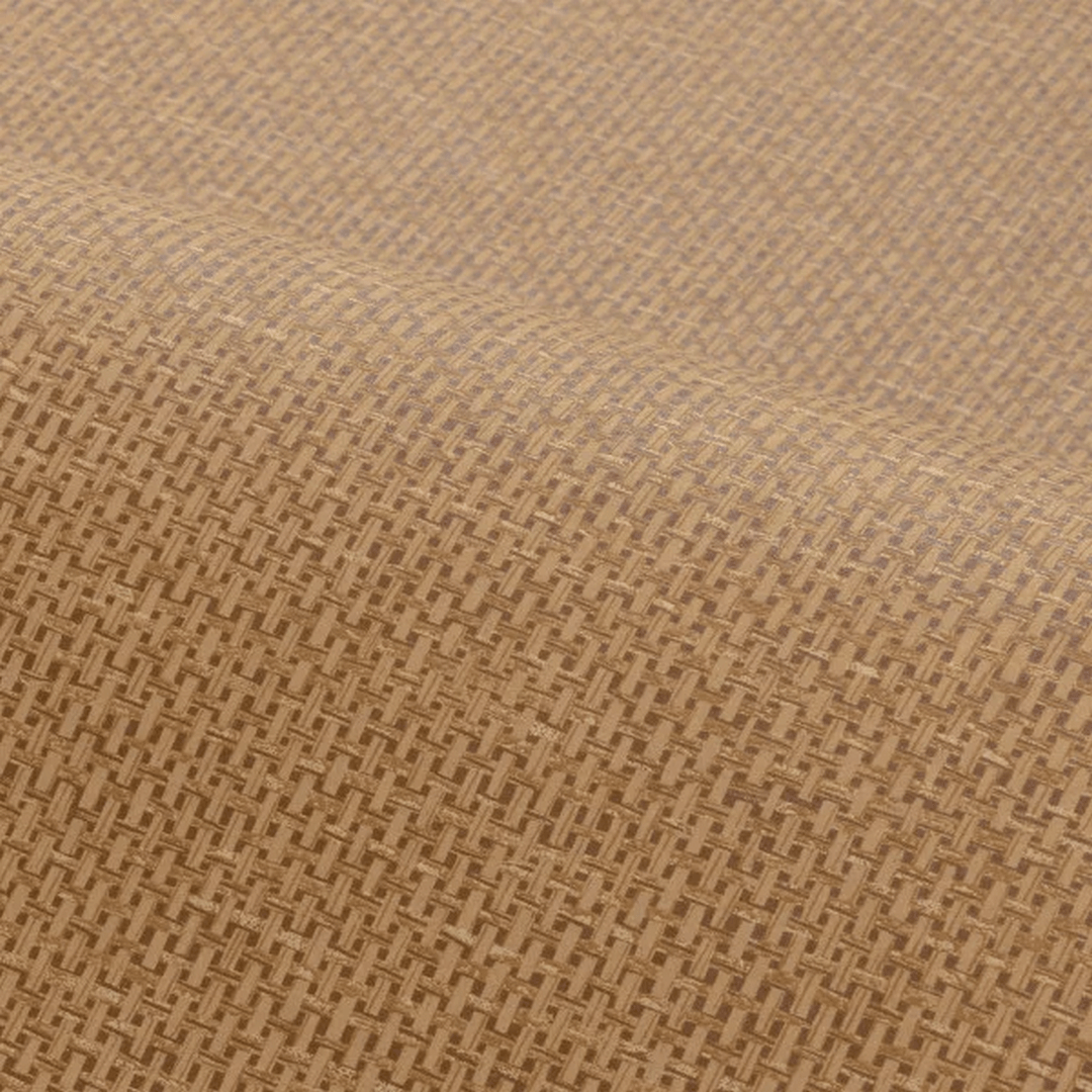 Structural wallpaper imitating raffia VANNORA - CAMEL sandy brown