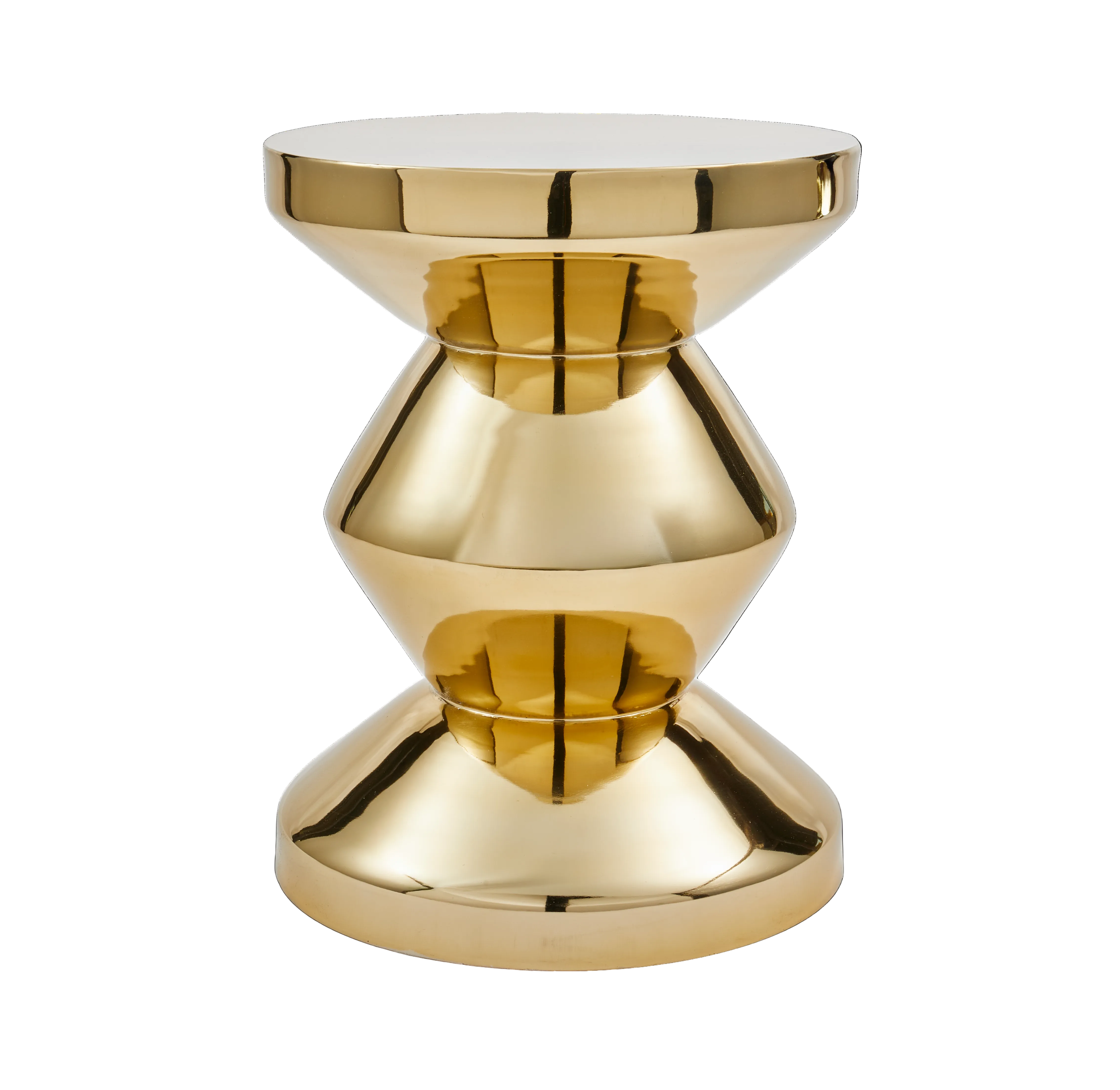 Hocker ZIG ZAG METALL gold