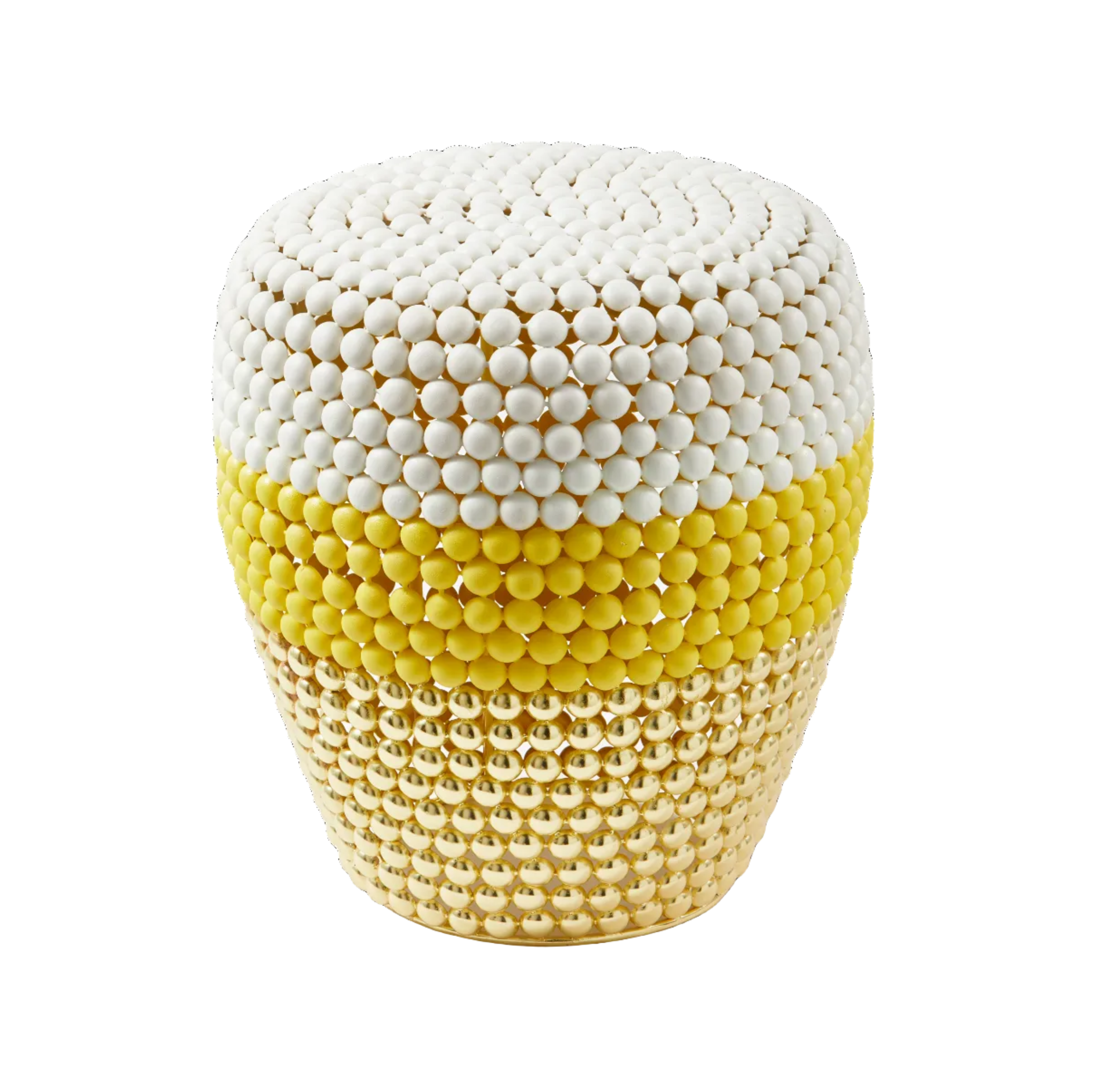 Hocker DOT weiß mit Gelb und Gold