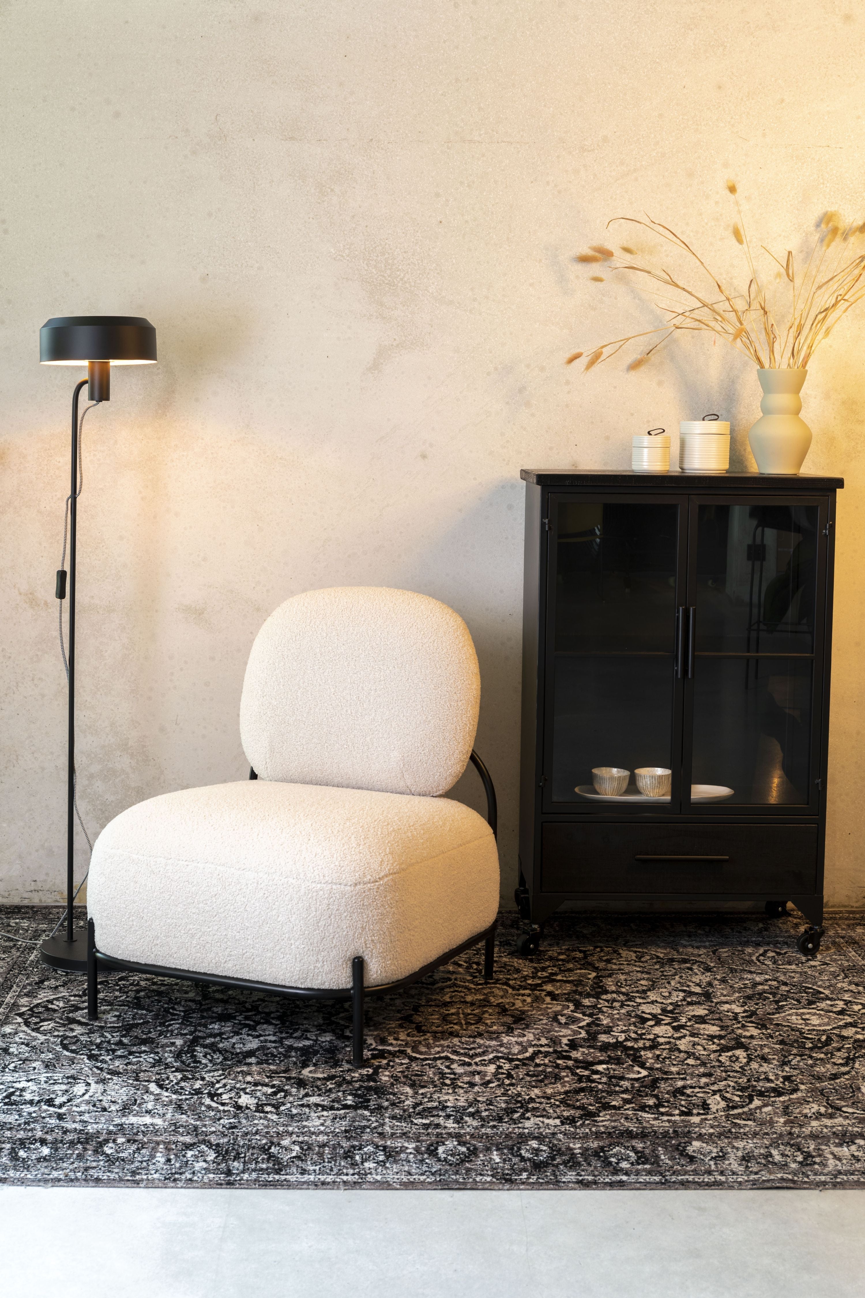 Polly -Sessel weiß gebrochen