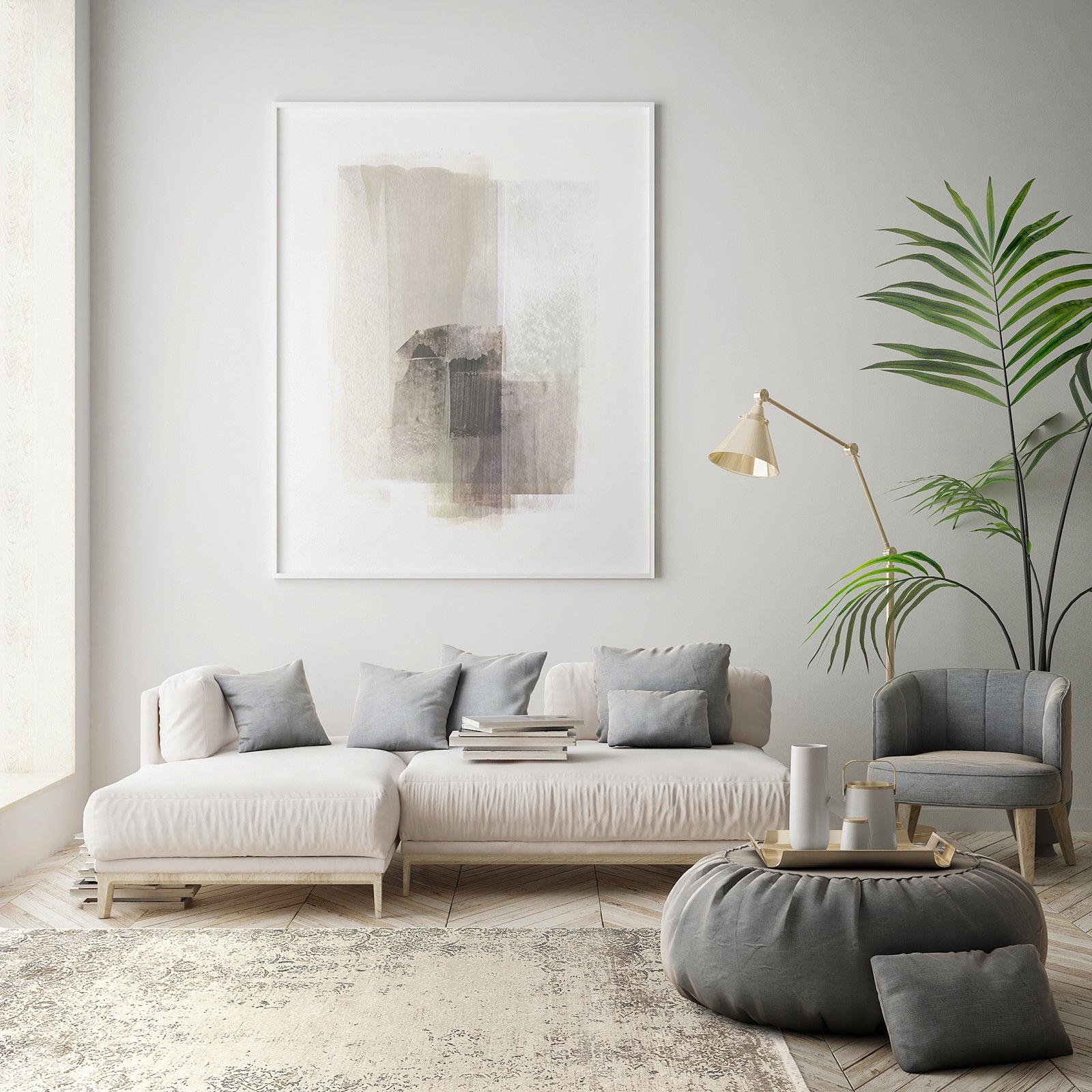 Teppich ROYAL mit beigen Ornamenten