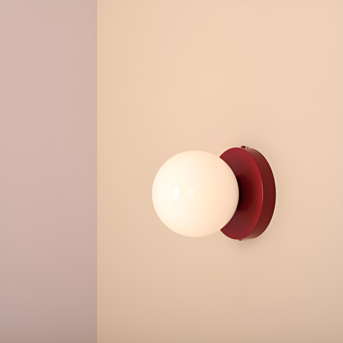 Ball Duo red wall lamp