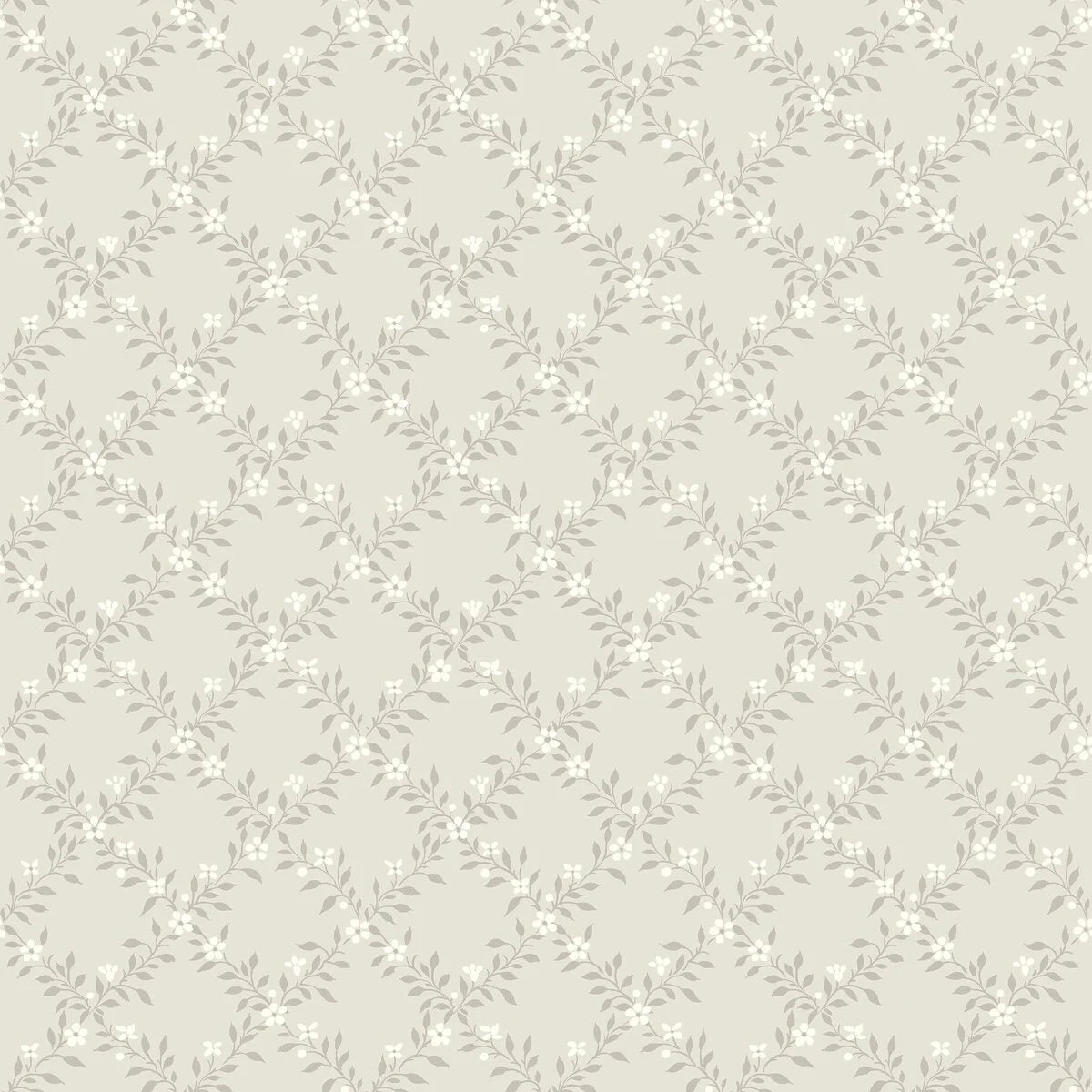 Beige wandtapijt met plantenmotief SOMMARSLÖJA met wit