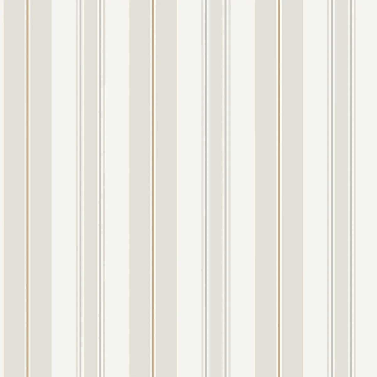 GUSTAF Gray and White Striped Wallpaper