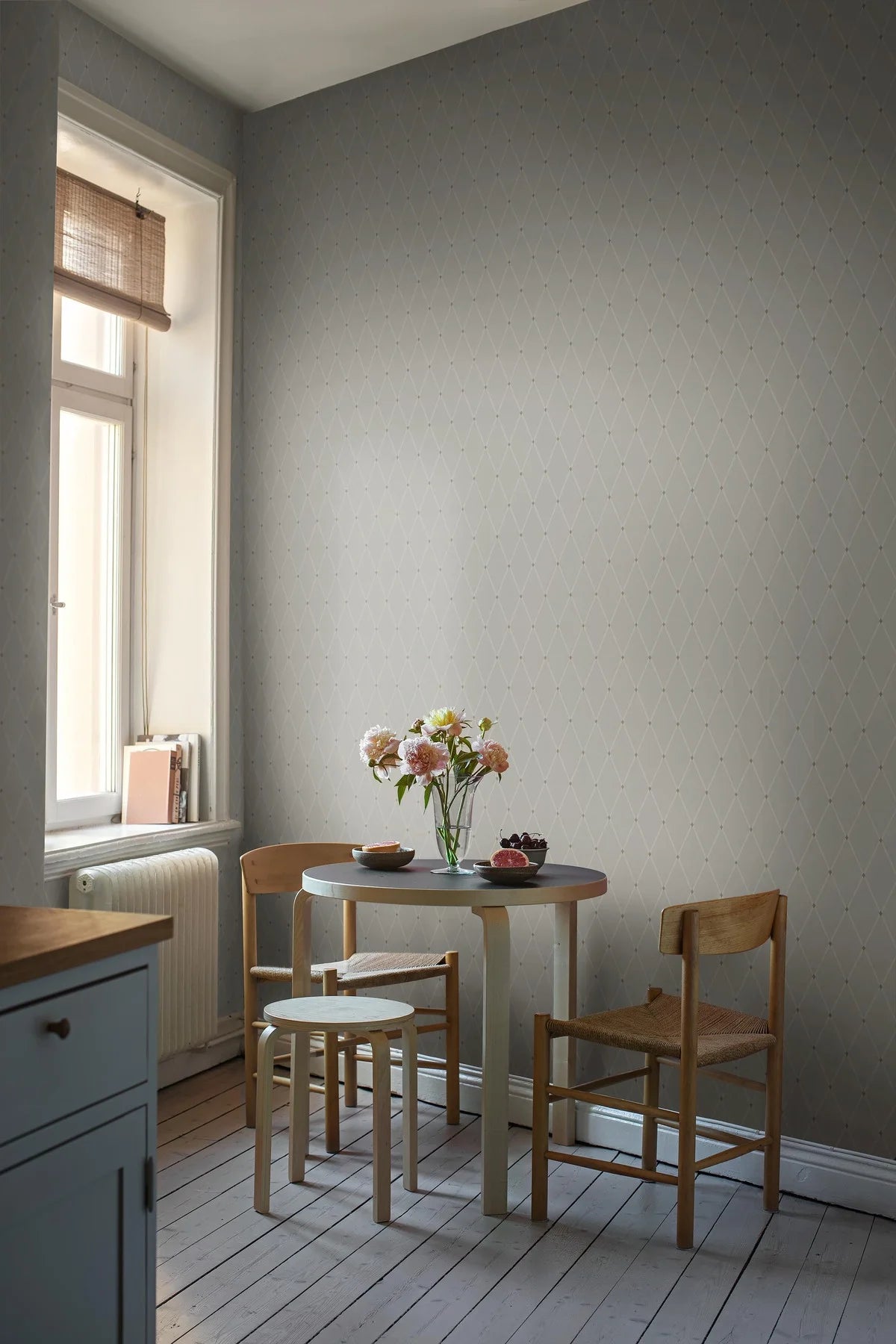 Geometrisch patroon behang FREDRIK donkerbeige