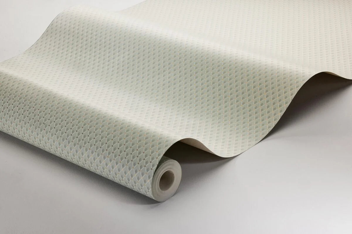 FREDRIKA Geometric Pattern Wallpaper in Muted Green