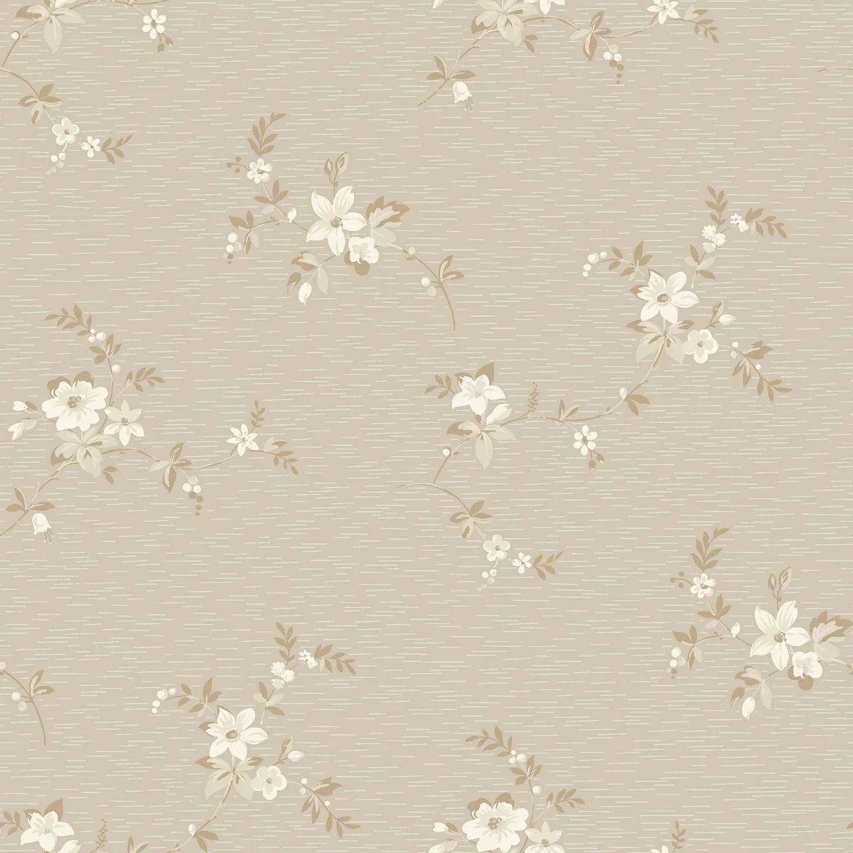 Tapete mit Pflanzenmotiv SAGA beige mit Gold