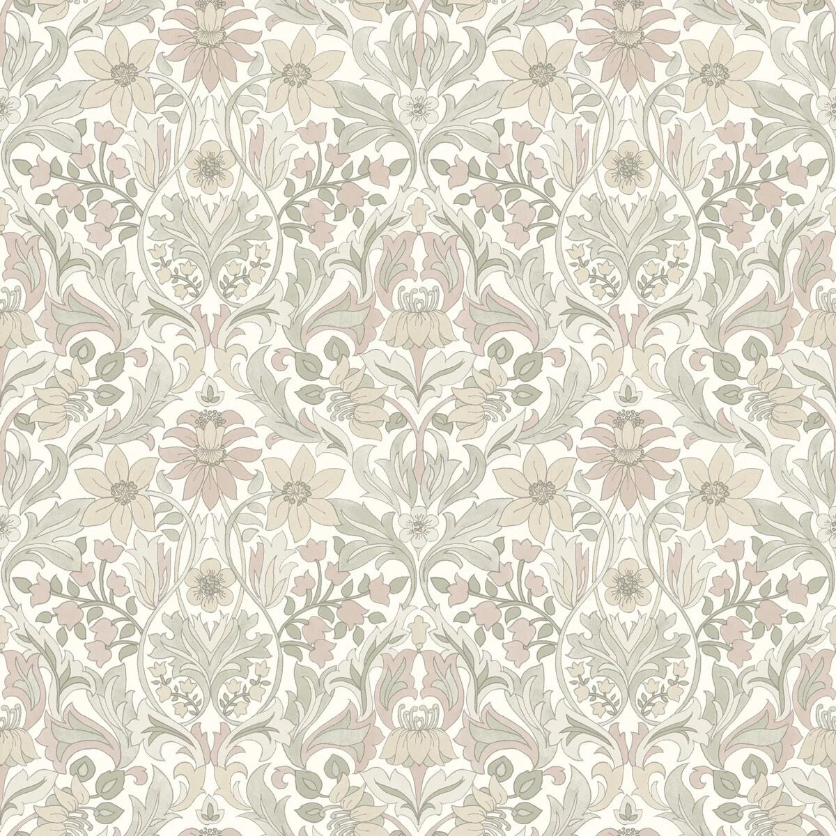 Beige wandtapijt met plantenmotief BLOMSTERFRÖJD