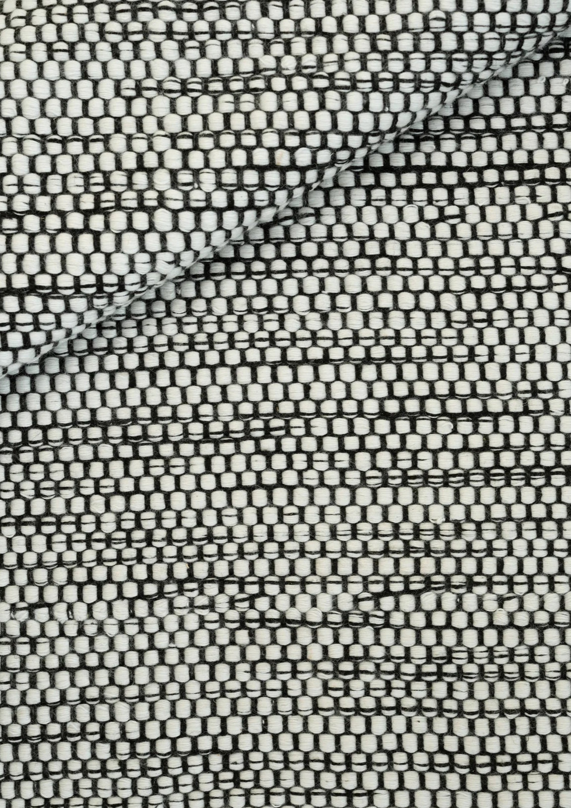 Ronde tapijt ADONIC MIST - GEMENGD zwart met wit